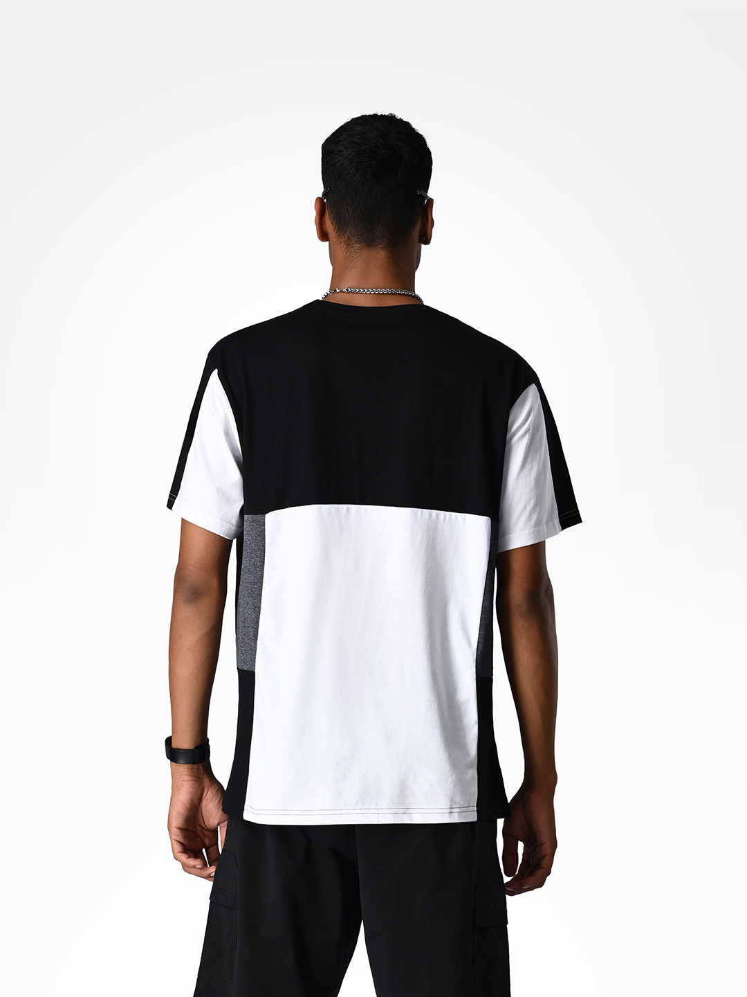 Supa Burnout Black and Whitee Printed Oversized T-shirt (4)
