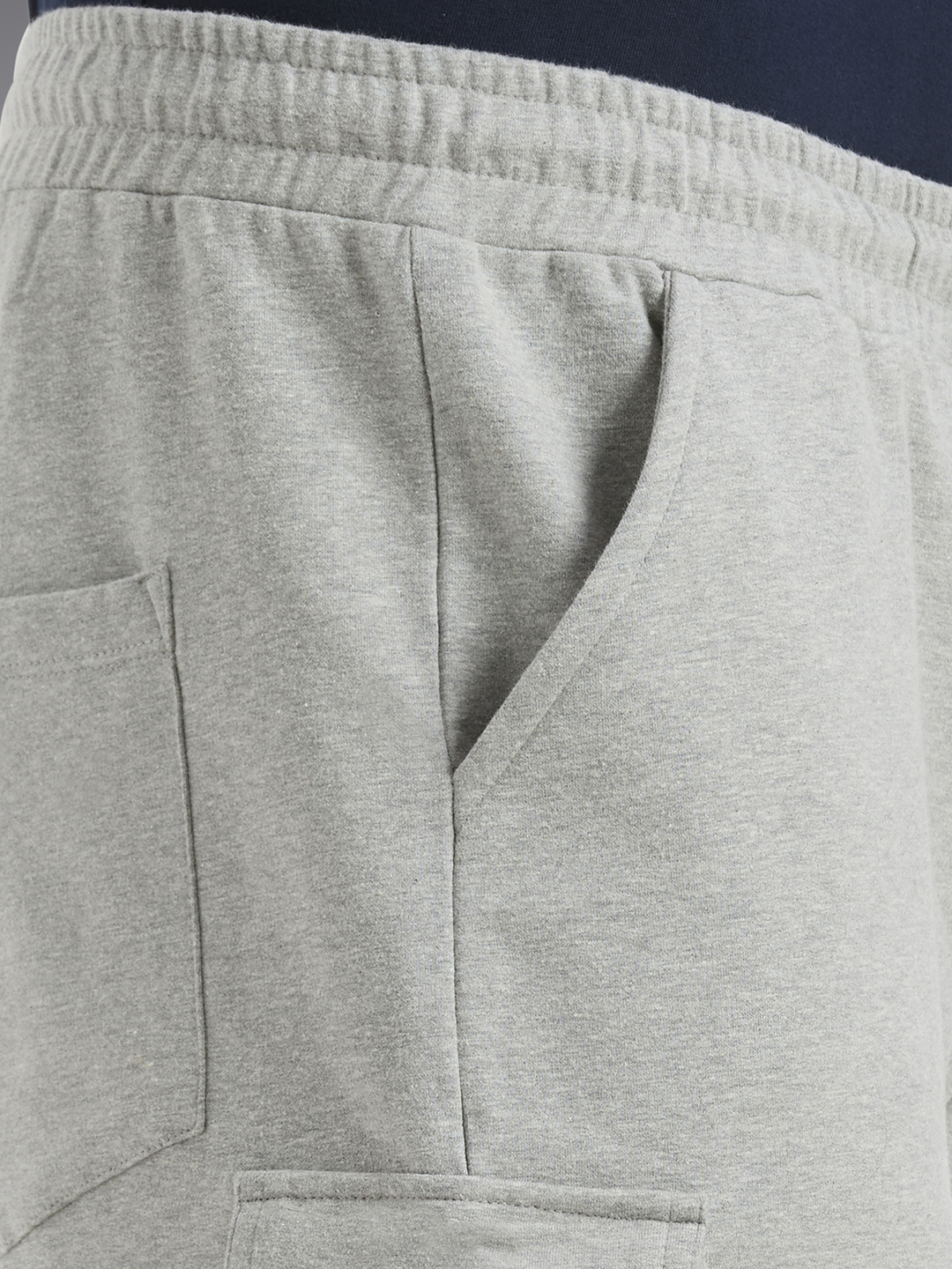 Supa Cargo Pocket Grey Melange Shorts (5)