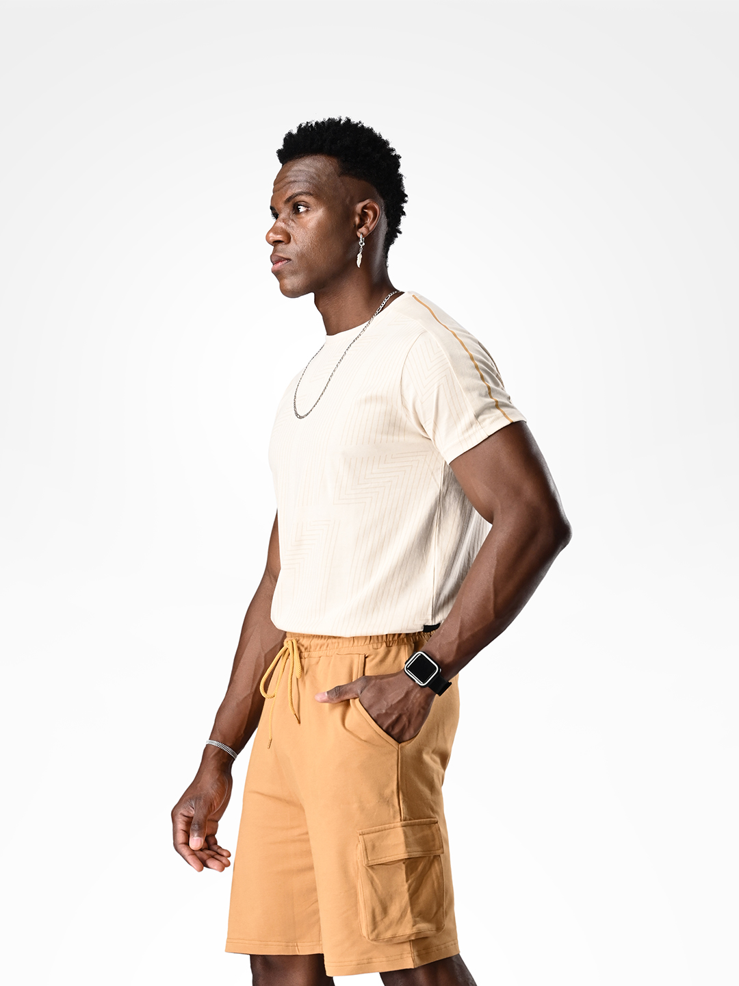 Supa Cargo Pocket Khakhi Shorts (5)