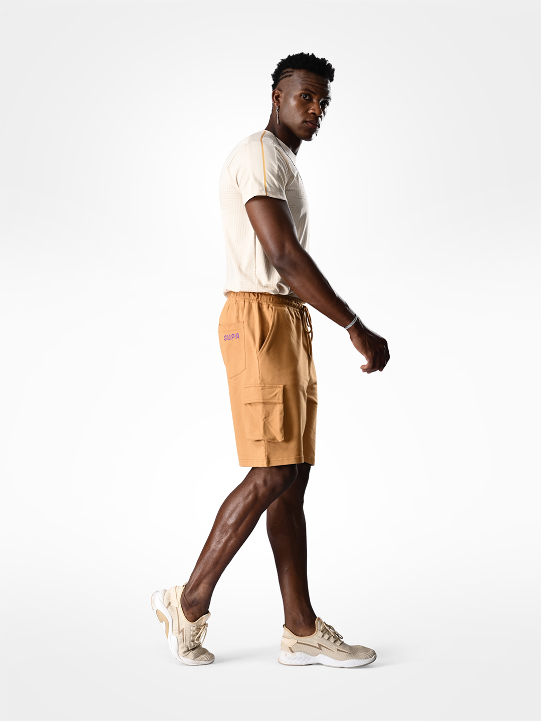 Supa Cargo Pocket Khakhi Shorts (7)