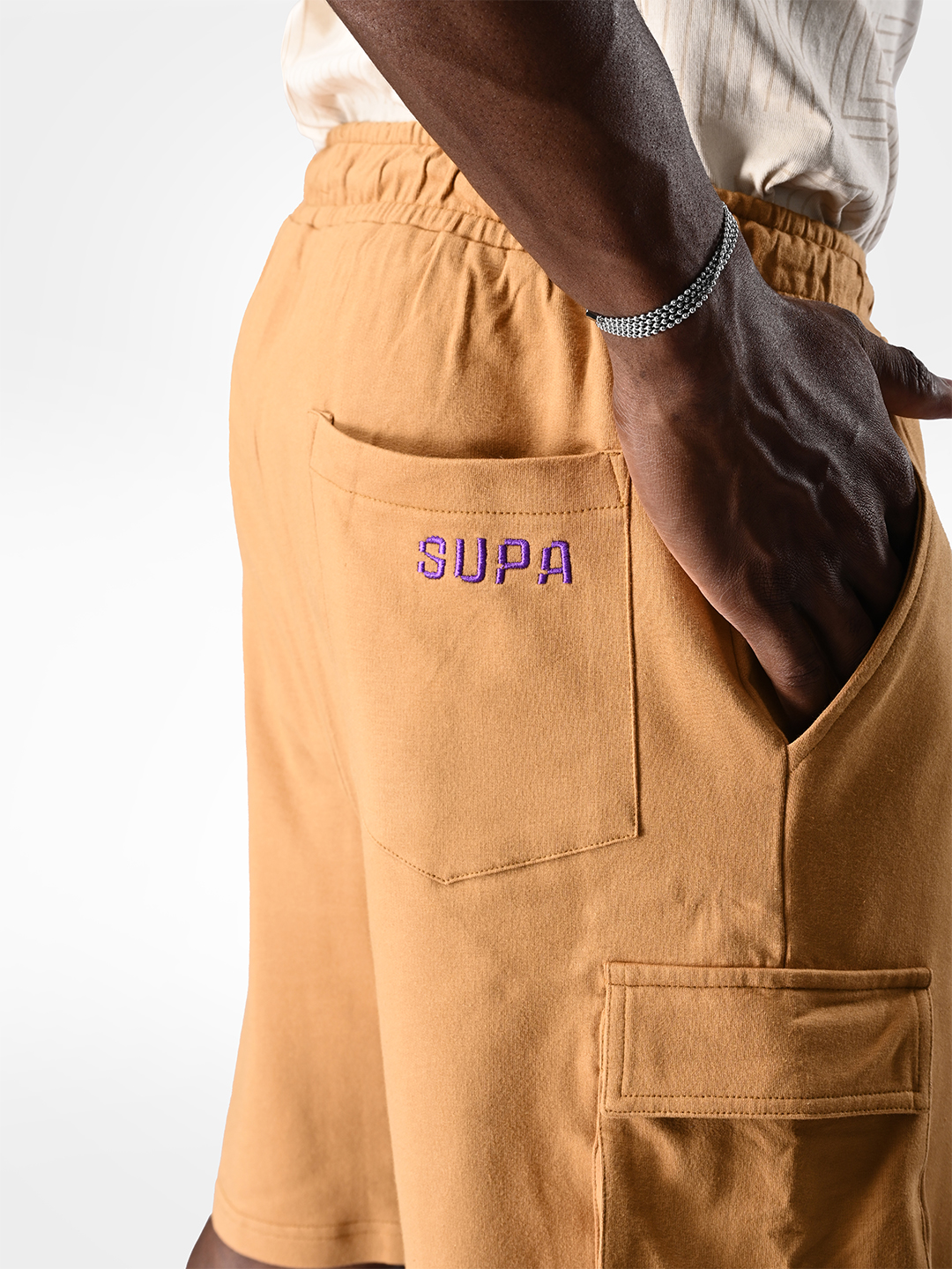 Supa Cargo Pocket Khakhi Shorts (10)