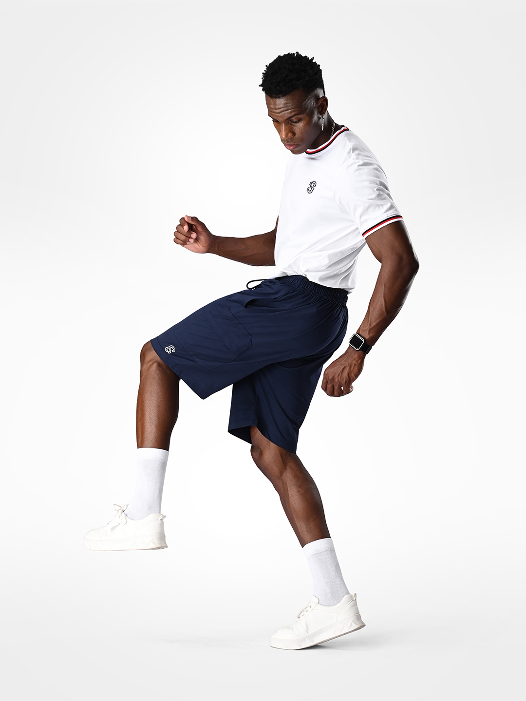 Supa Cargo Pocket Navy Blue Shorts (8)