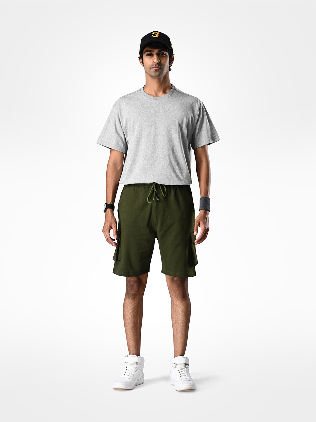 Supa Cargo Pocket Olive Green Shorts (5)