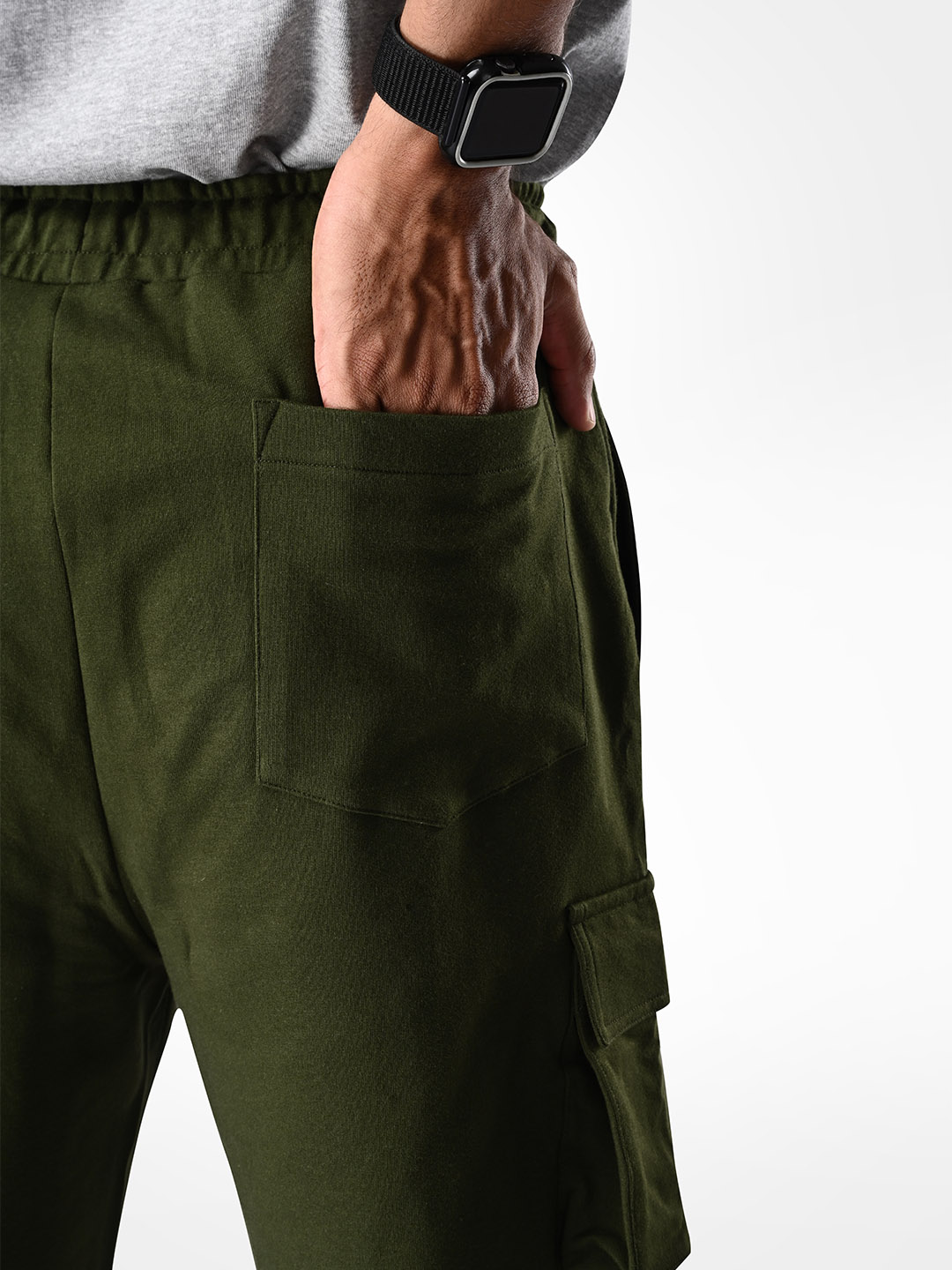 Supa Cargo Pocket Olive Green Shorts (9)