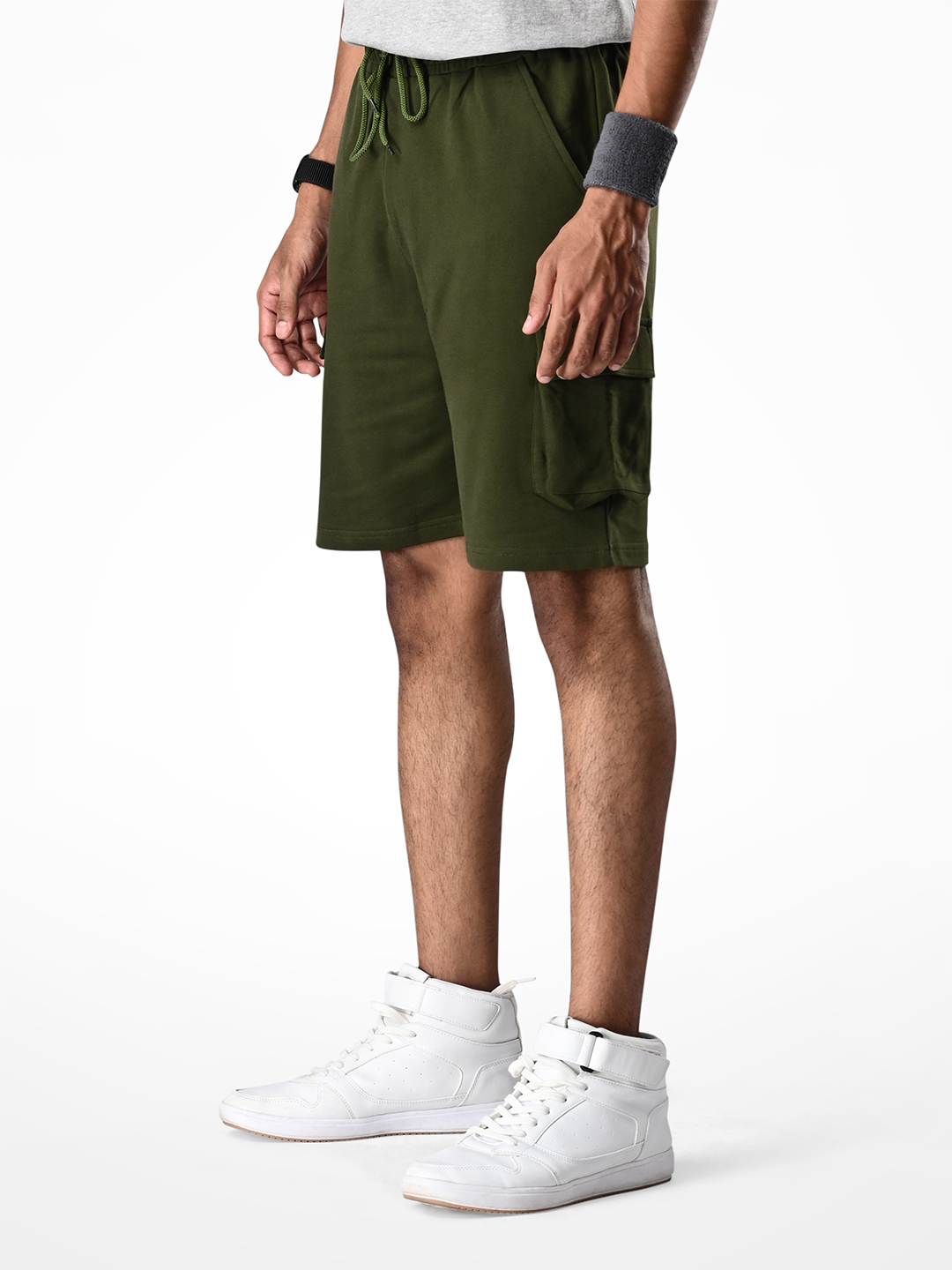 Supa Cargo Pocket Olive Green Shorts
