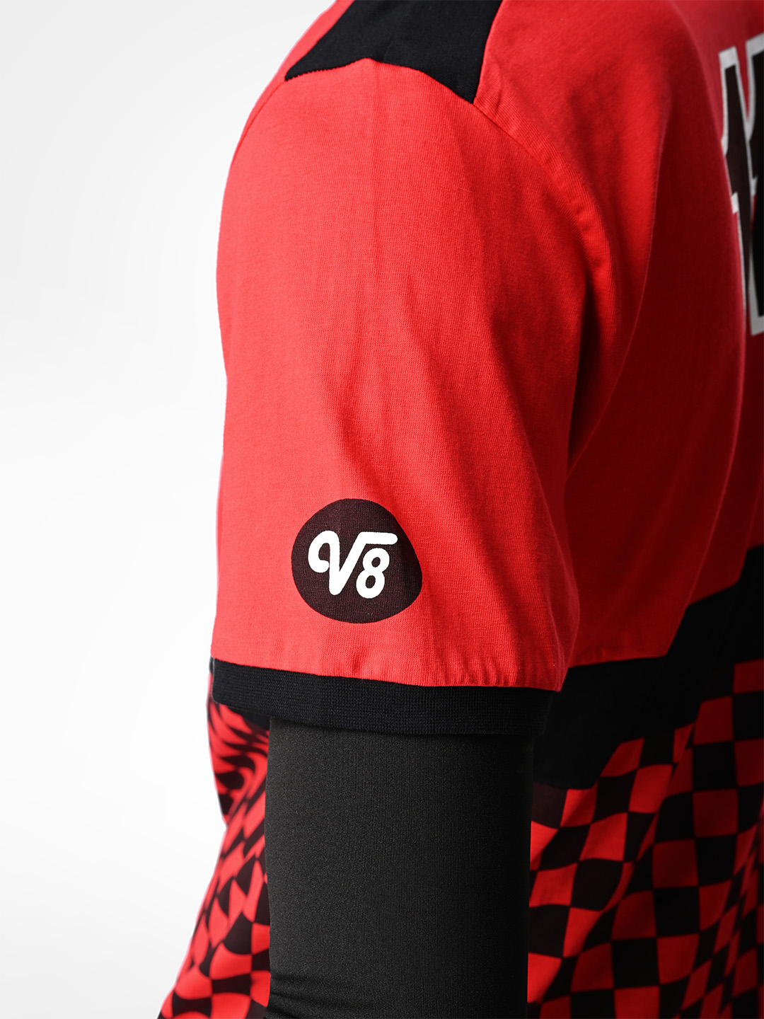 Supa Checkered Red and Black Printed T-shirt (6)