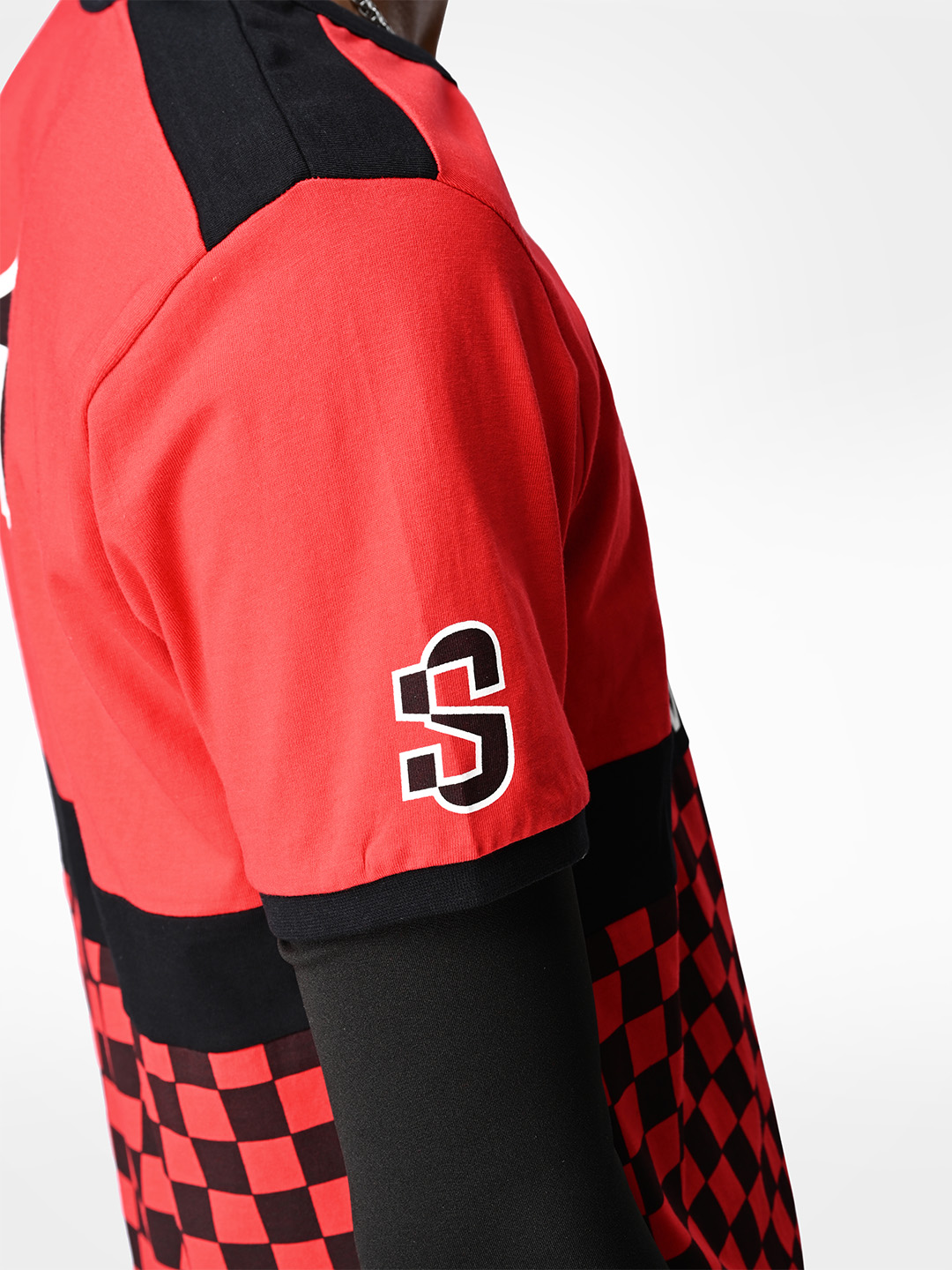 Supa Checkered Red and Black Printed T-shirt (7)