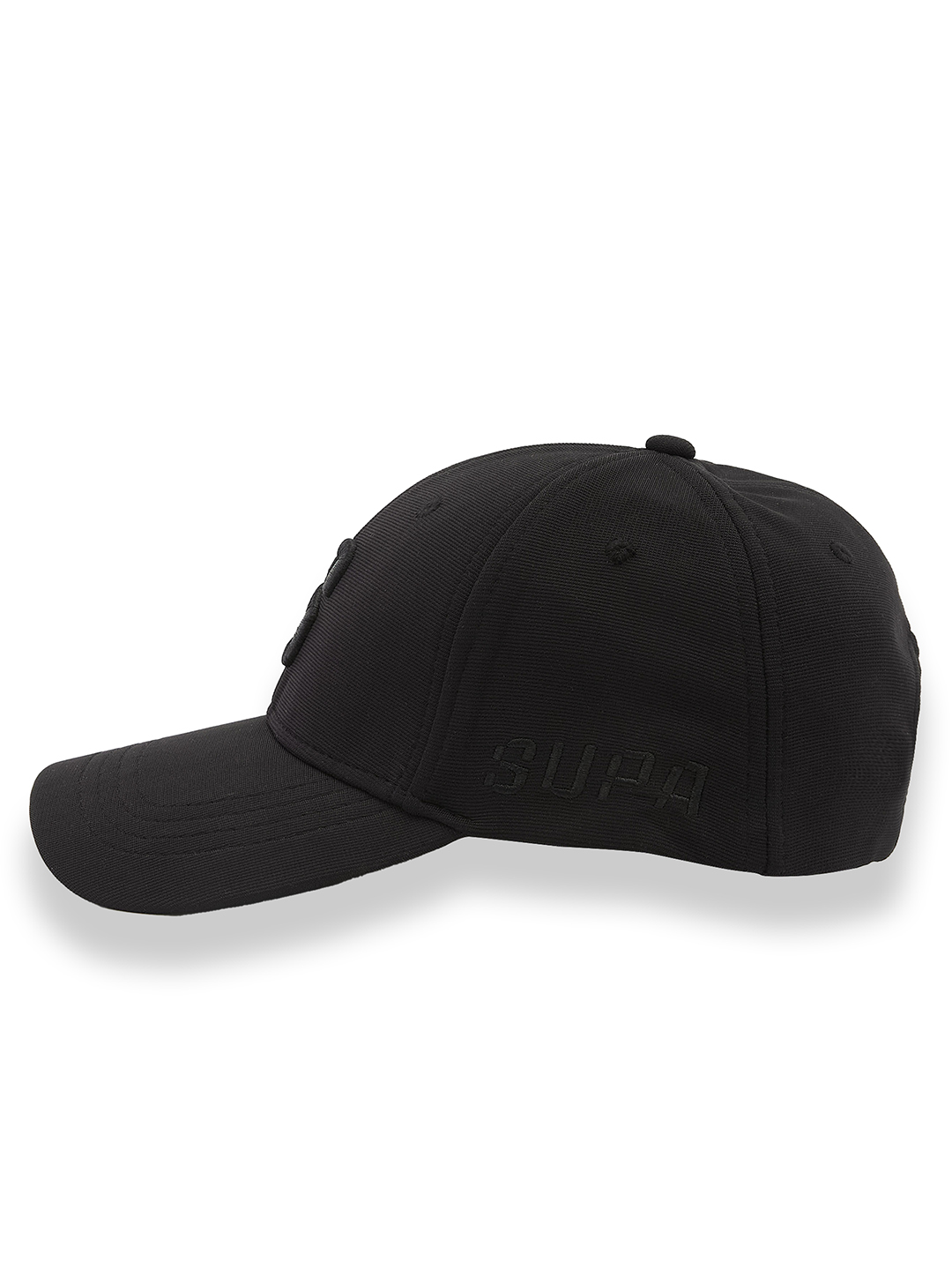 Supa Classic Black Cap with 3D Black Logo (7)