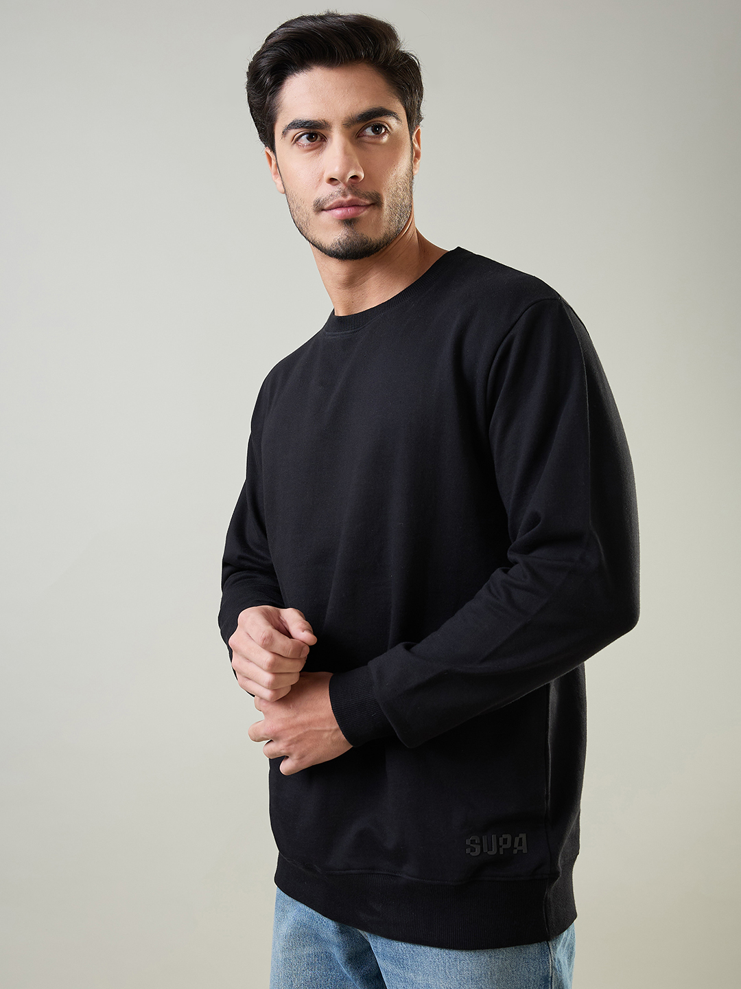 Supa Classic Black Sweatshirt (3)