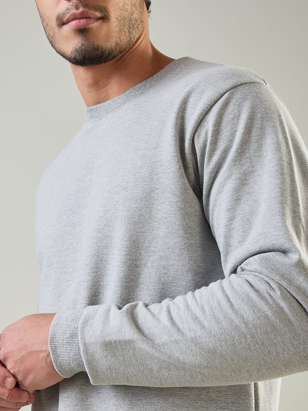 Supa Classic Grey Melange Sweatshirt (4)