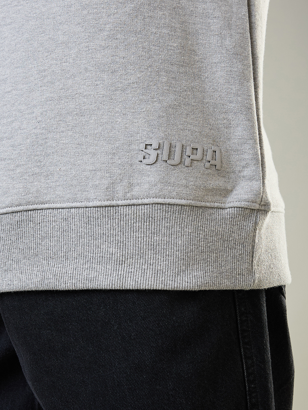 Supa Classic Grey Melange Sweatshirt (6)