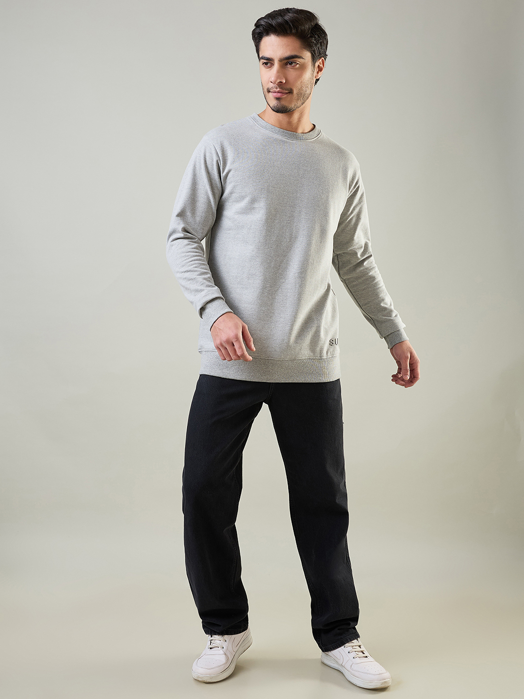 Supa Classic Grey Melange Sweatshirt (7)