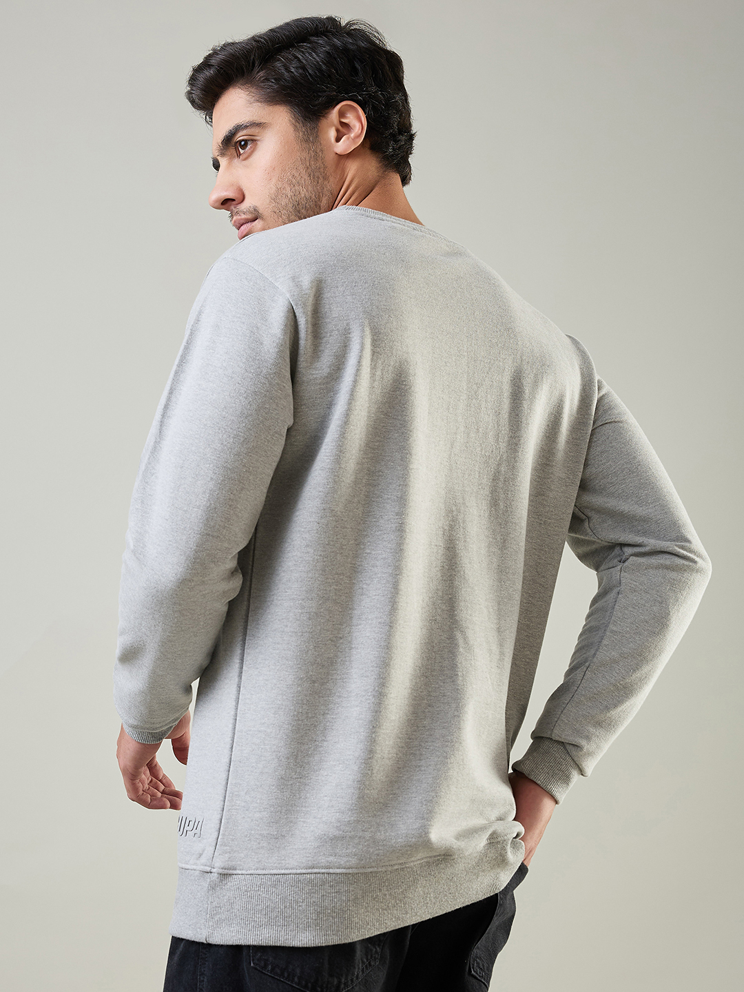 Supa Classic Grey Melange Sweatshirt (2)