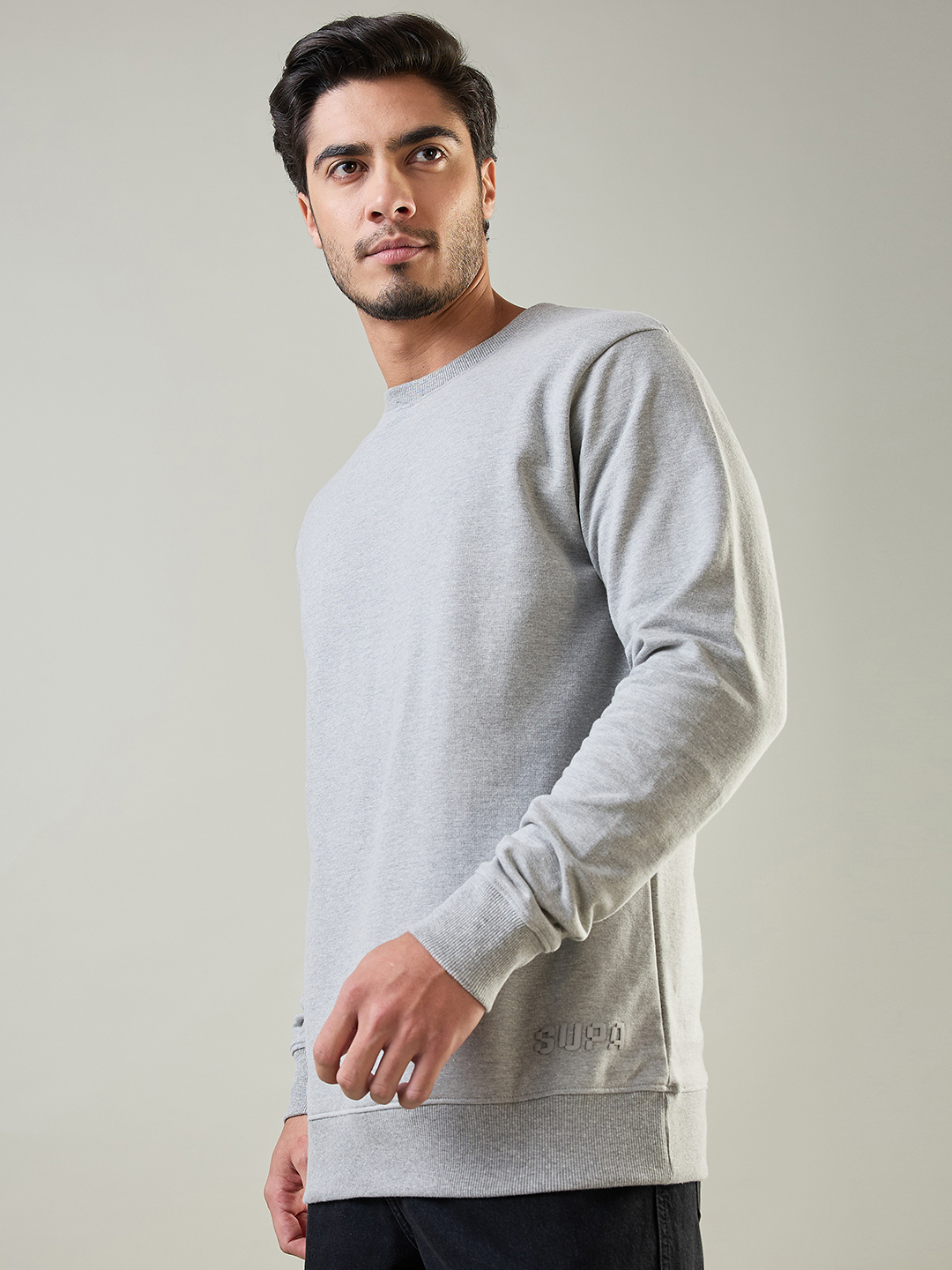 Supa Classic Grey Melange Sweatshirt (3)