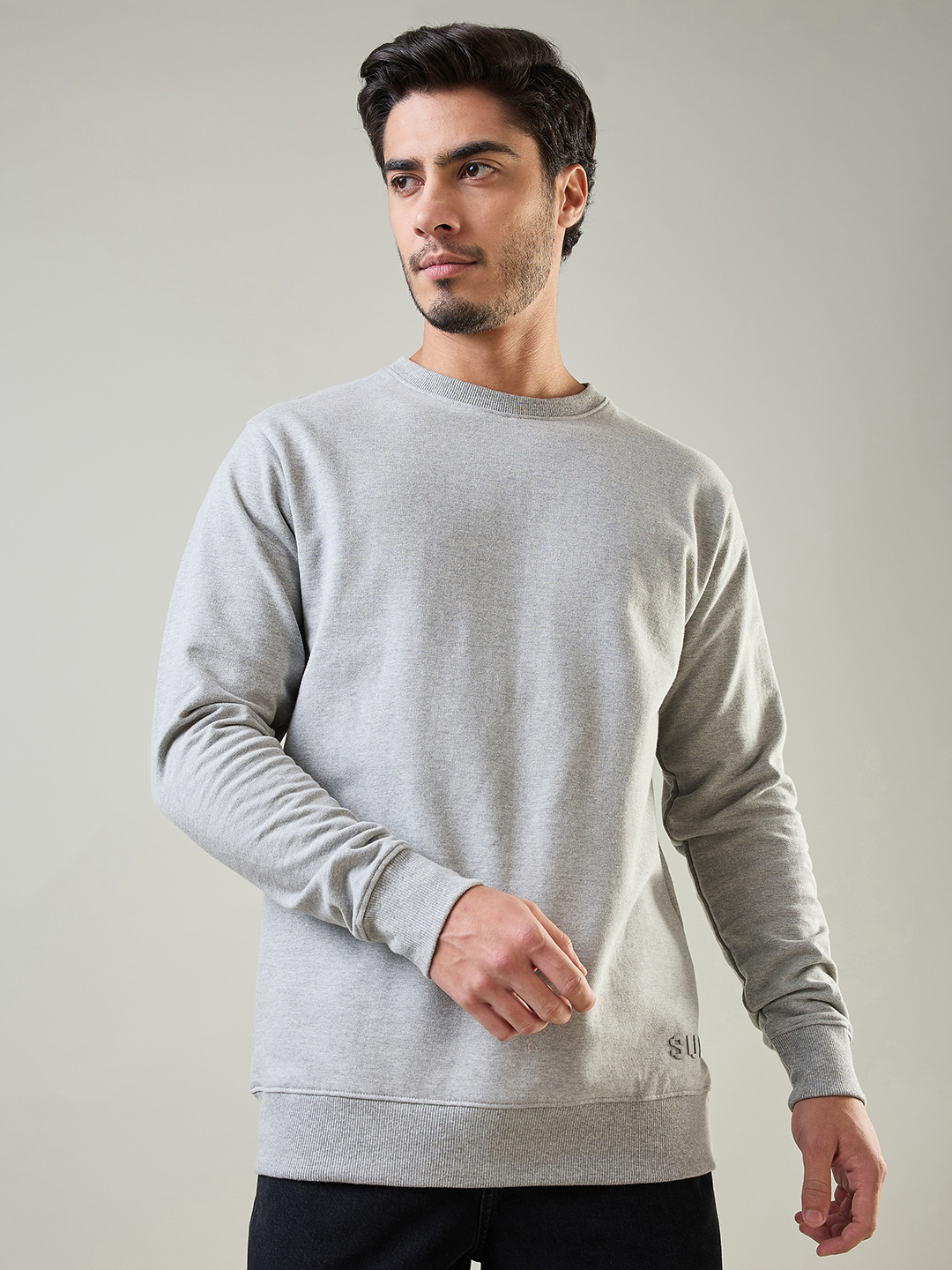 Supa Classic Grey Melange Sweatshirt