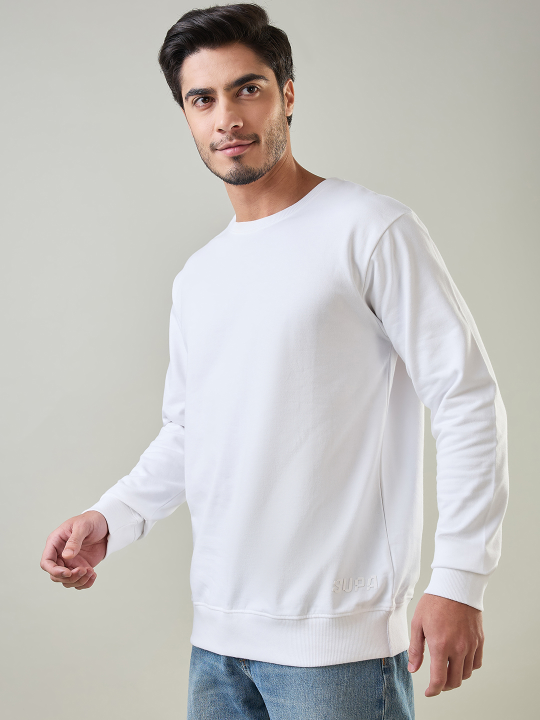 Supa Classic White Sweatshirt (3)