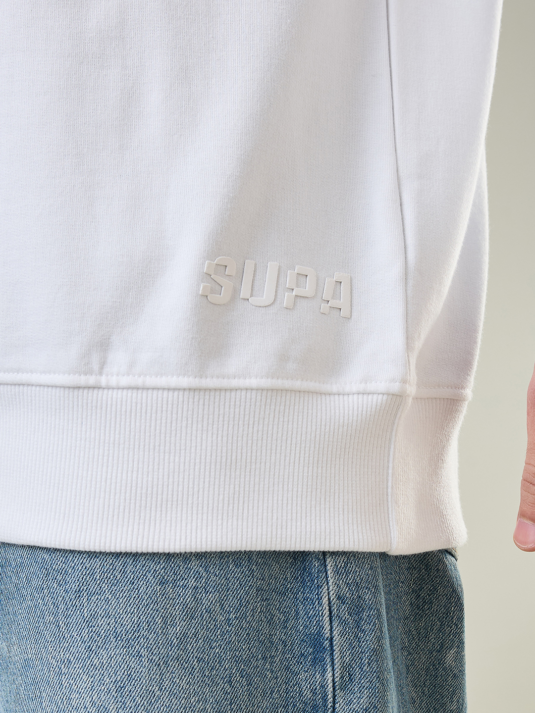 Supa Classic White Sweatshirt (7)