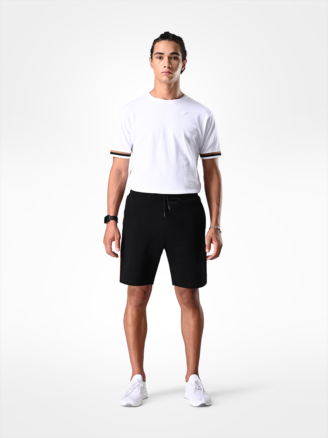Supa Comfortable Black Heavy Knit Cotton Shorts (7)