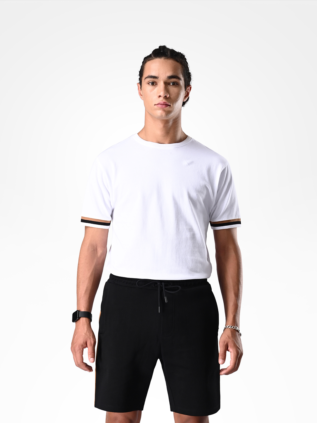 Supa Comfortable Black Heavy Knit Cotton Shorts (3)