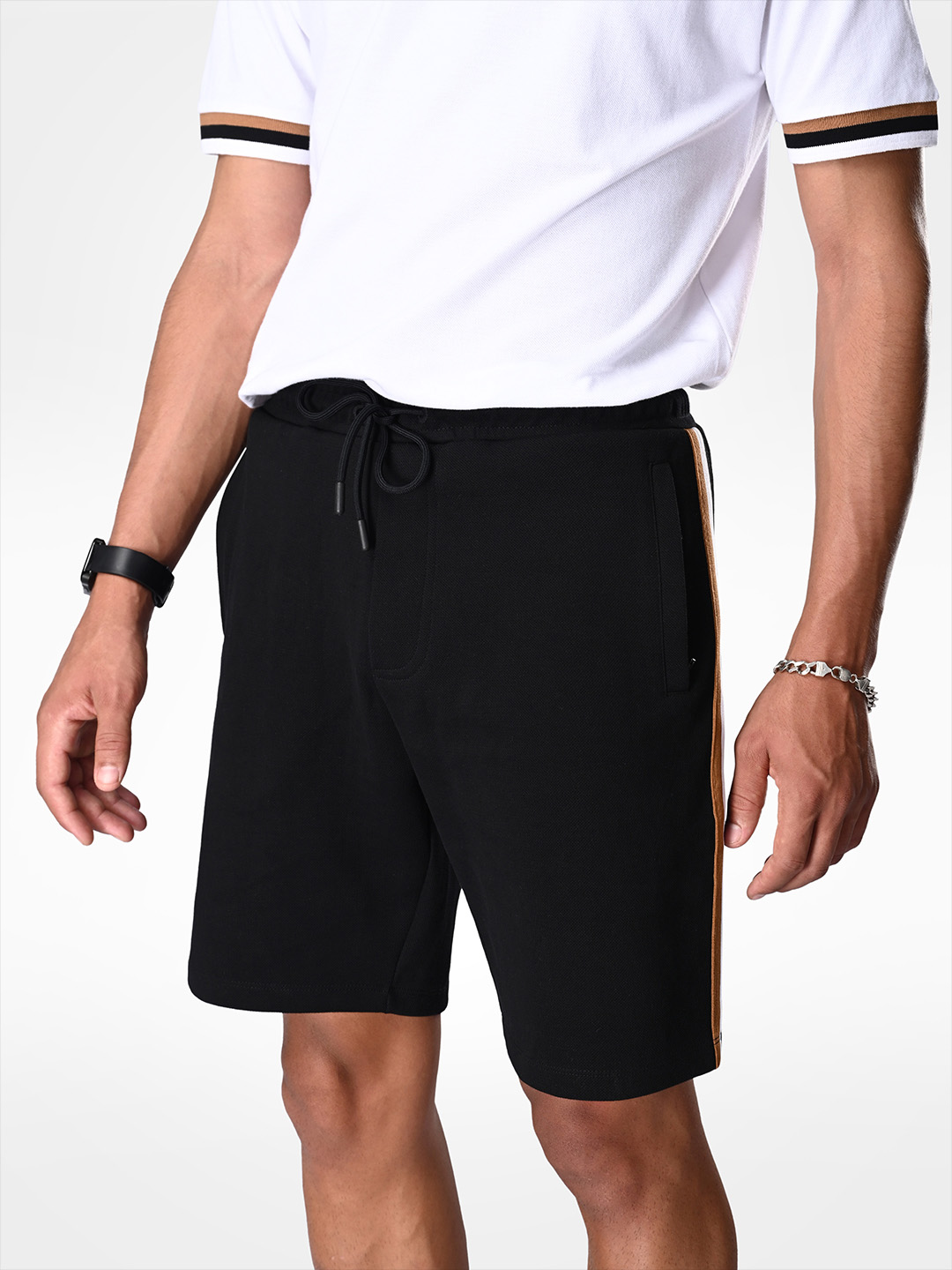 Supa Comfortable Black Heavy Knit Cotton Shorts (8)