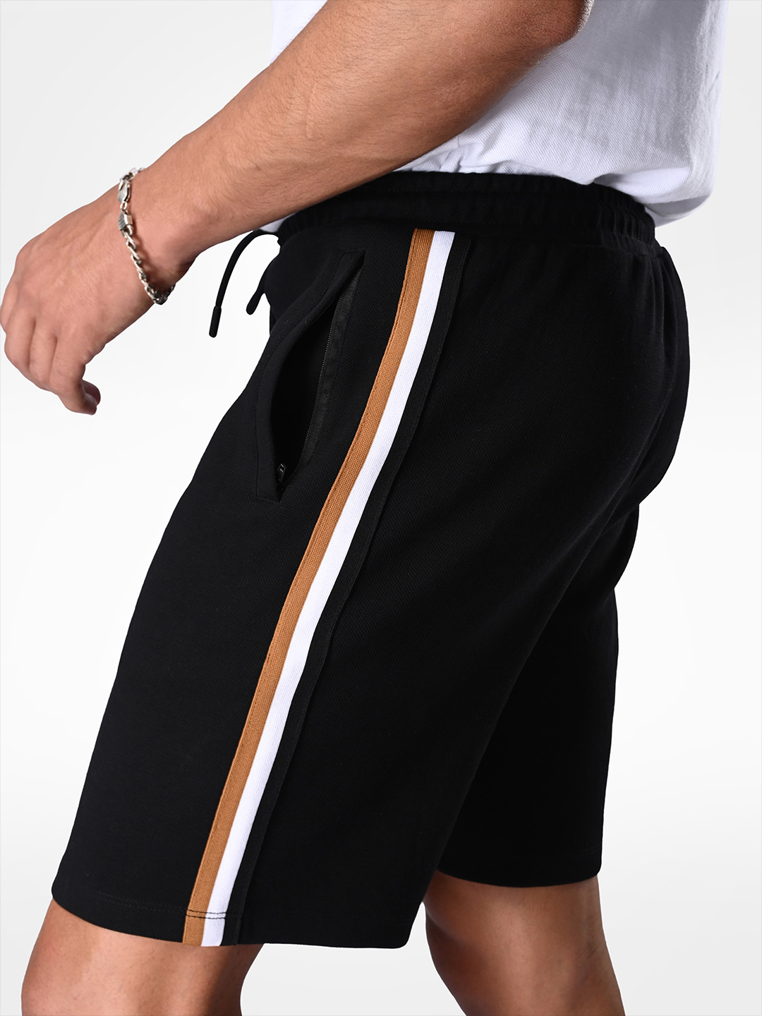 Supa Comfortable Black Heavy Knit Cotton Shorts (6)