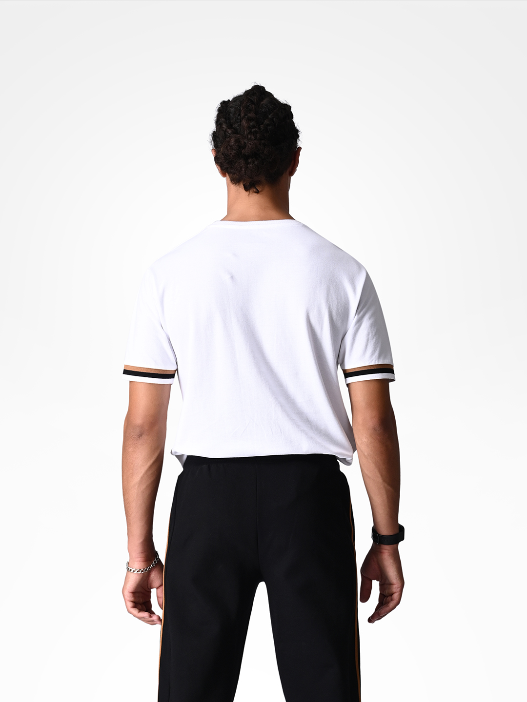 Supa Comfortable Black Taped Lycra Jogger Pants (6)
