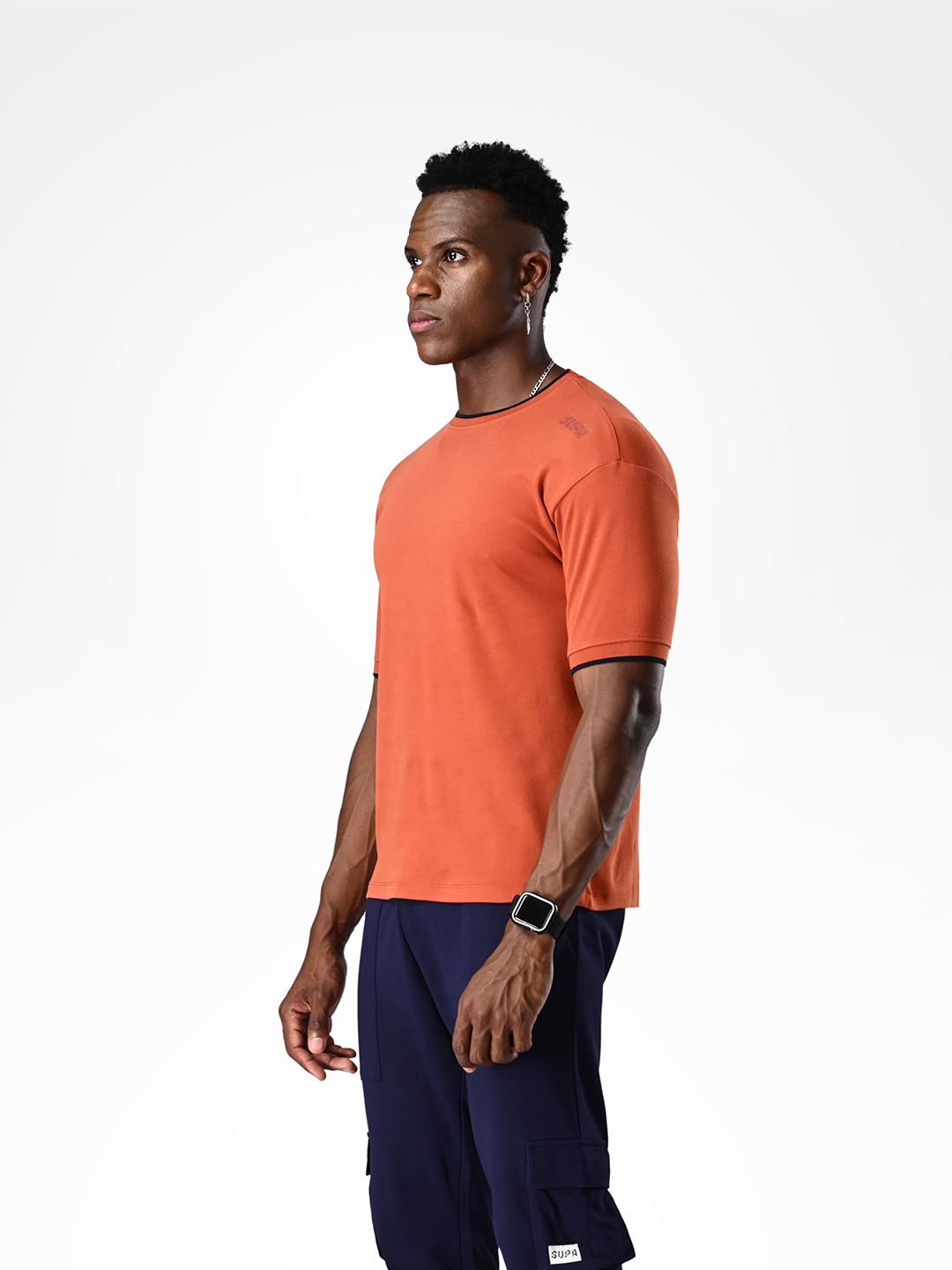Supa Comfortable Burnt Orange Cotton T-shirt (4)