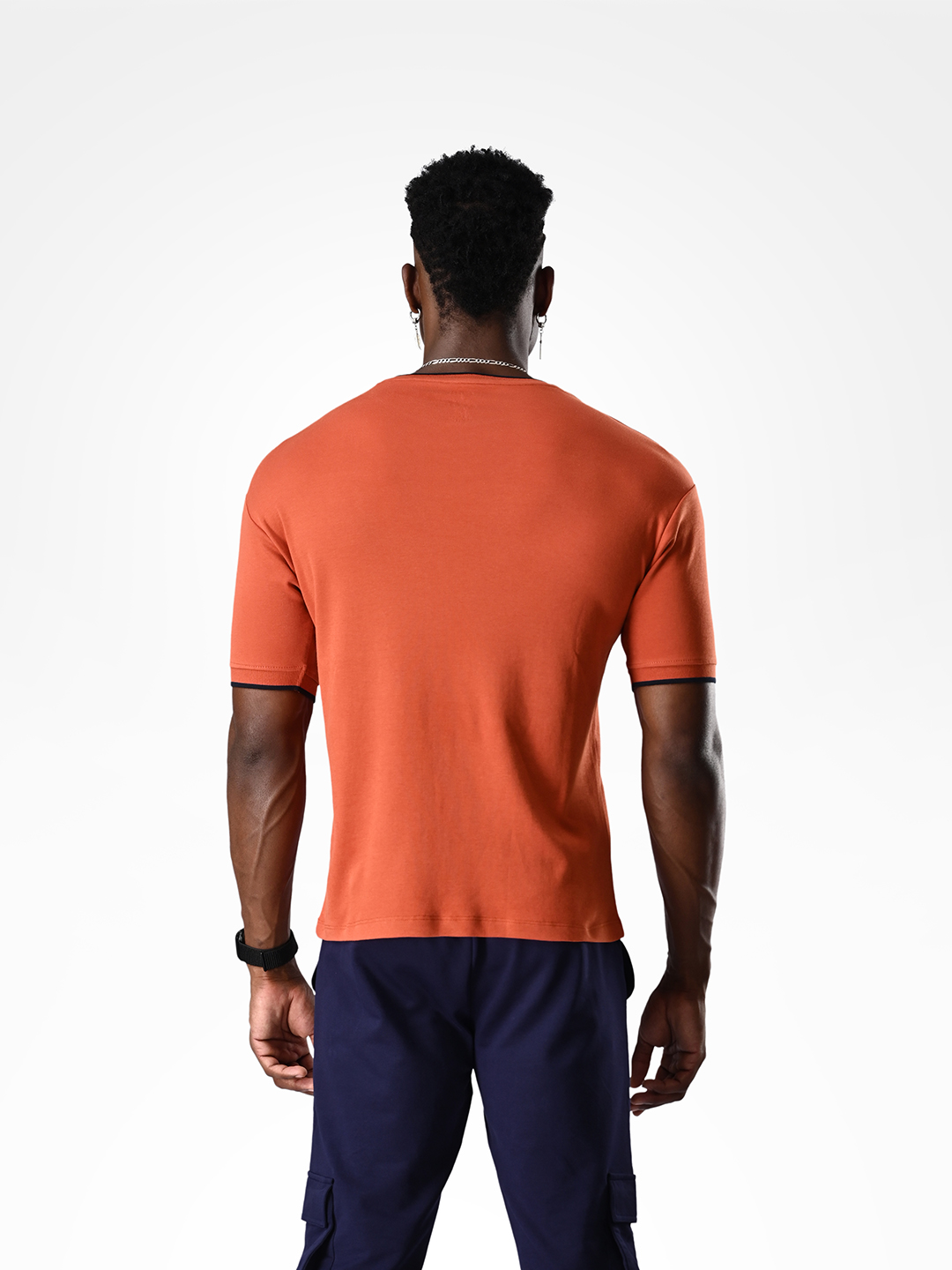 Supa Comfortable Burnt Orange Cotton T-shirt (5)