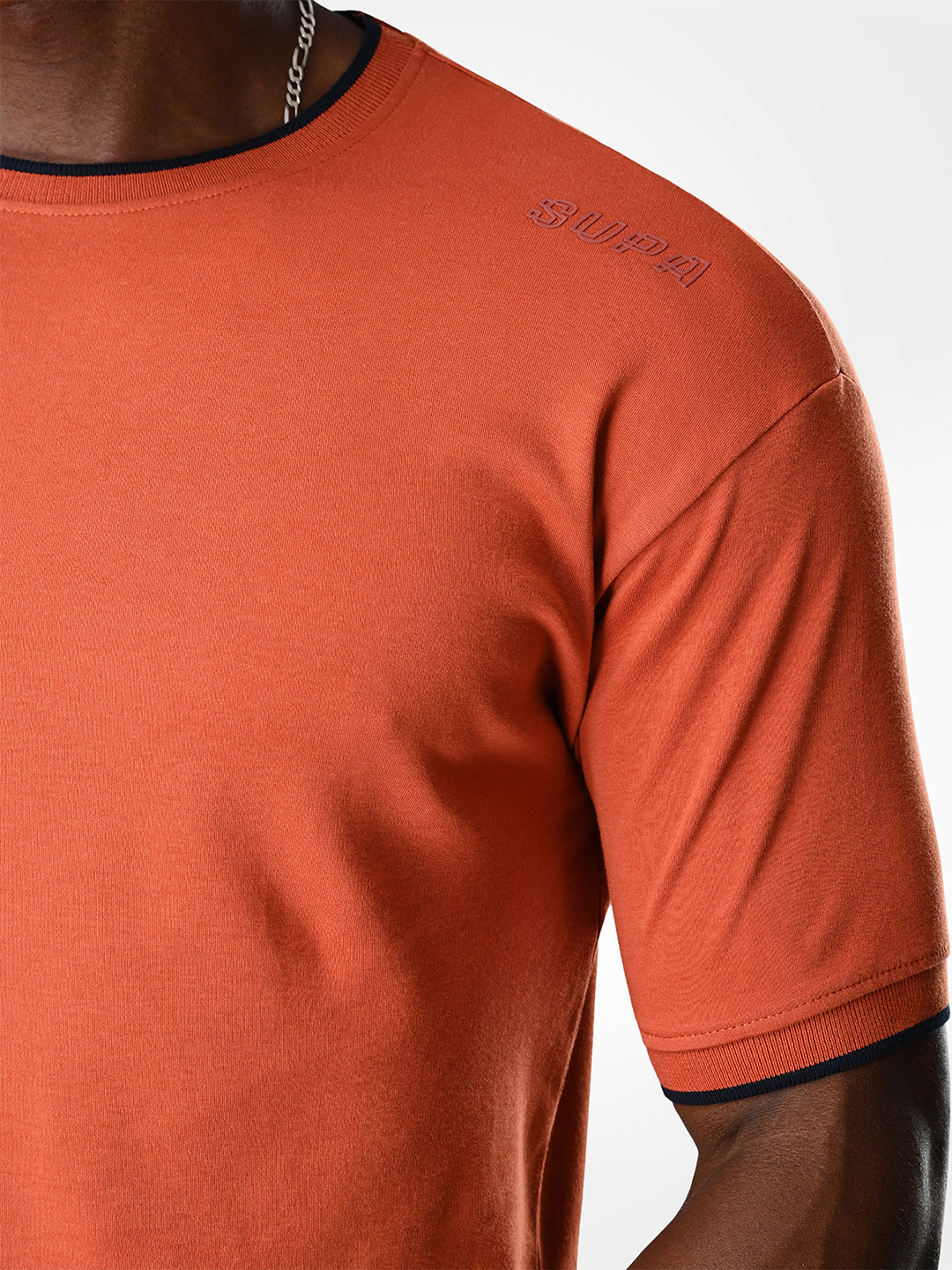 Supa Comfortable Burnt Orange Cotton T-shirt (7)
