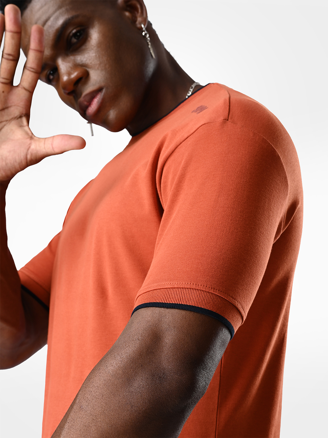 Supa Comfortable Burnt Orange Cotton T-shirt (8)