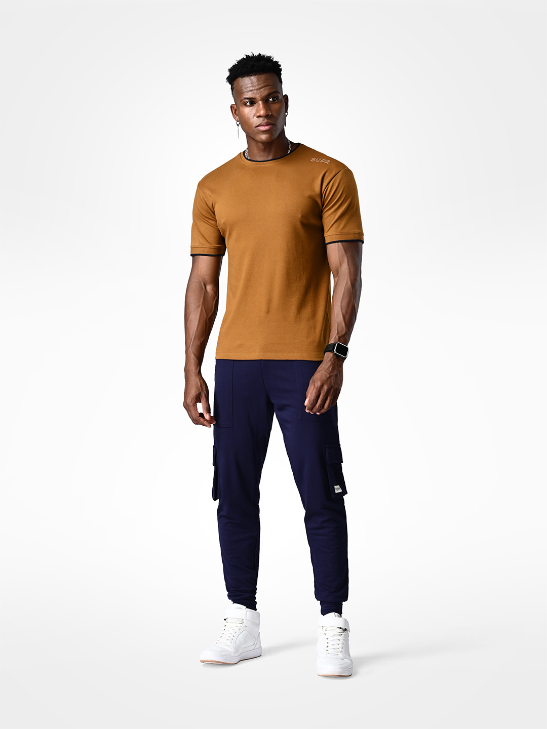 Supa Comfortable Dark Caramel Cotton T-shirt (5)