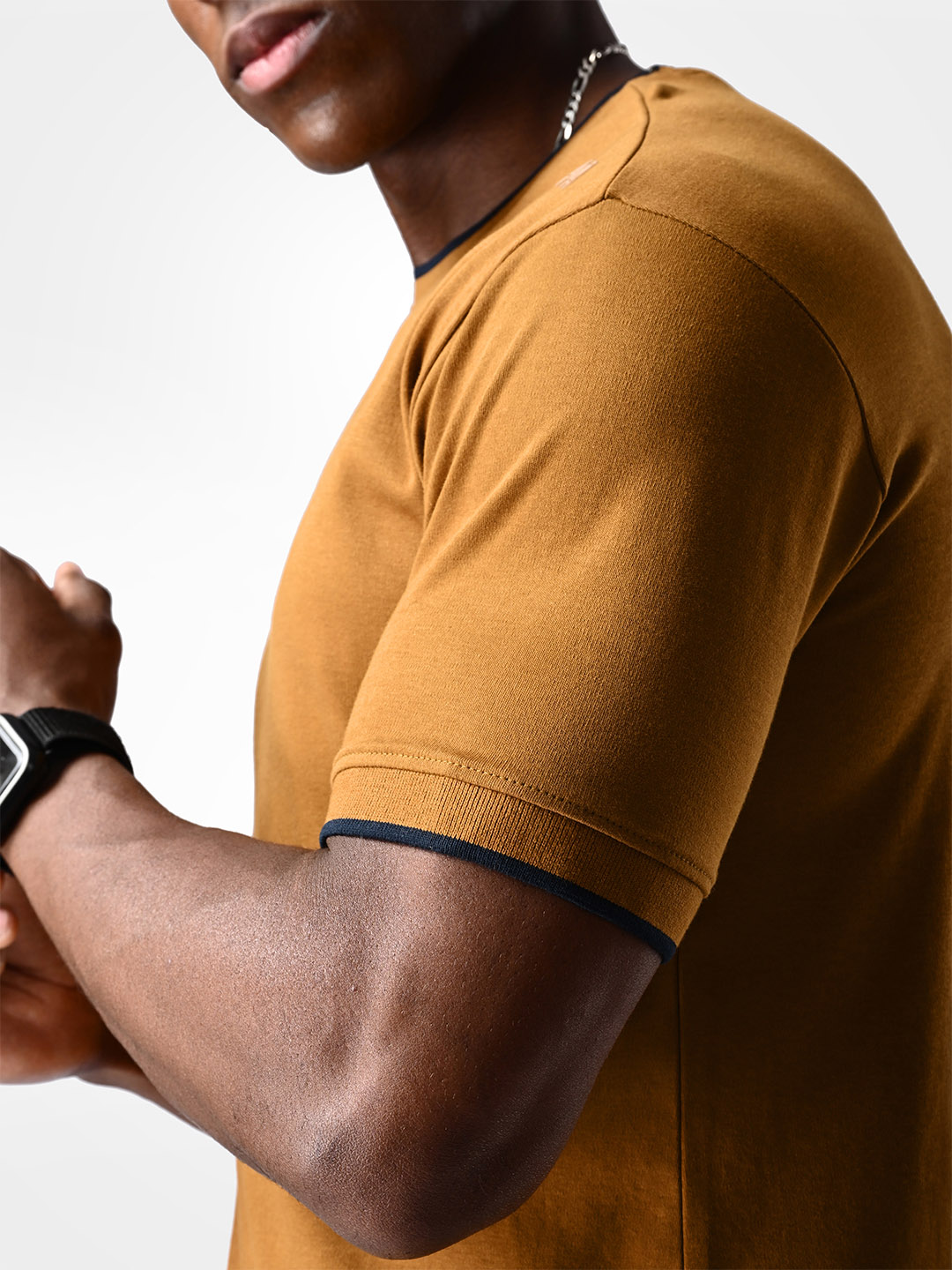 Supa Comfortable Dark Caramel Cotton T-shirt (7)