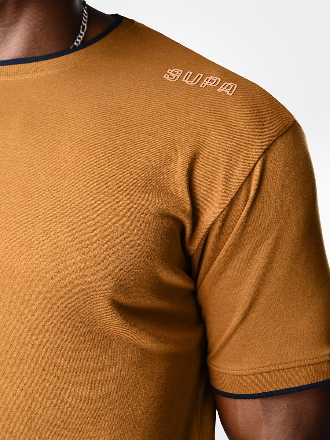 Supa Comfortable Dark Caramel Cotton T-shirt (8)