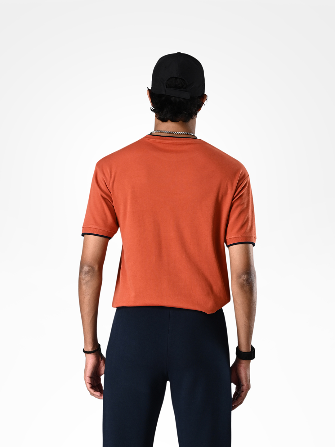 Supa Comfortable Navy Blue Taped Lycra Jogger Pants (7)