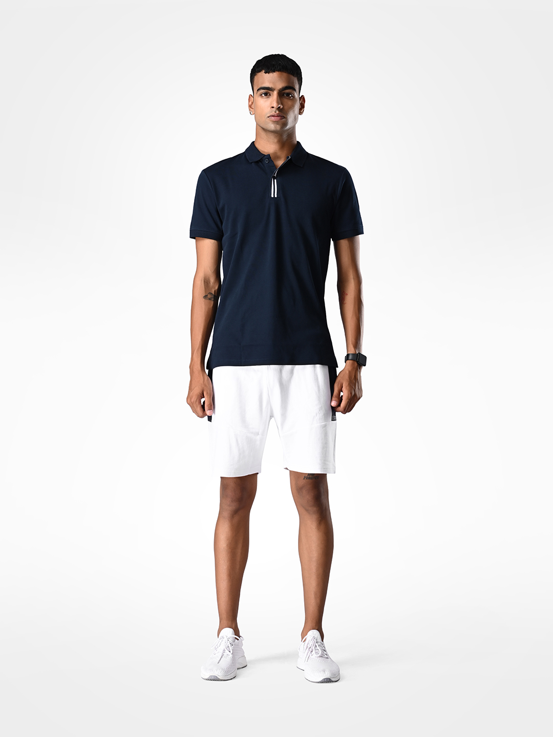 Supa Comfortable Navy Cotton Polo Cotton T-shirt (5)