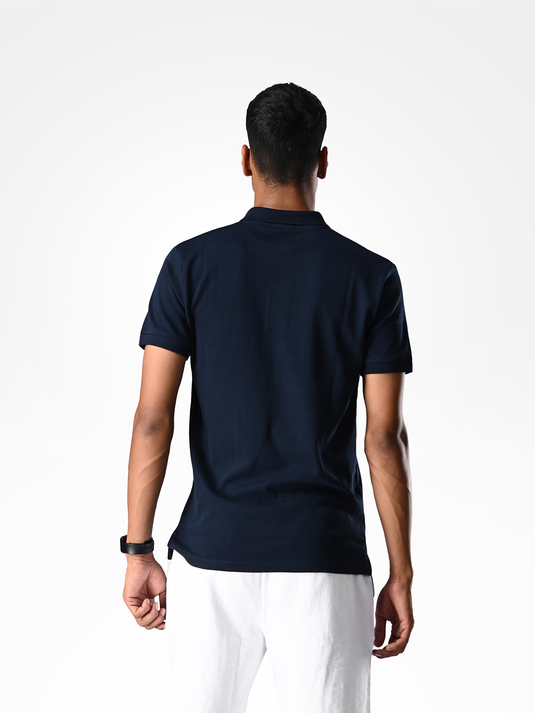 Supa Comfortable Navy Cotton Polo Cotton T-shirt (3)
