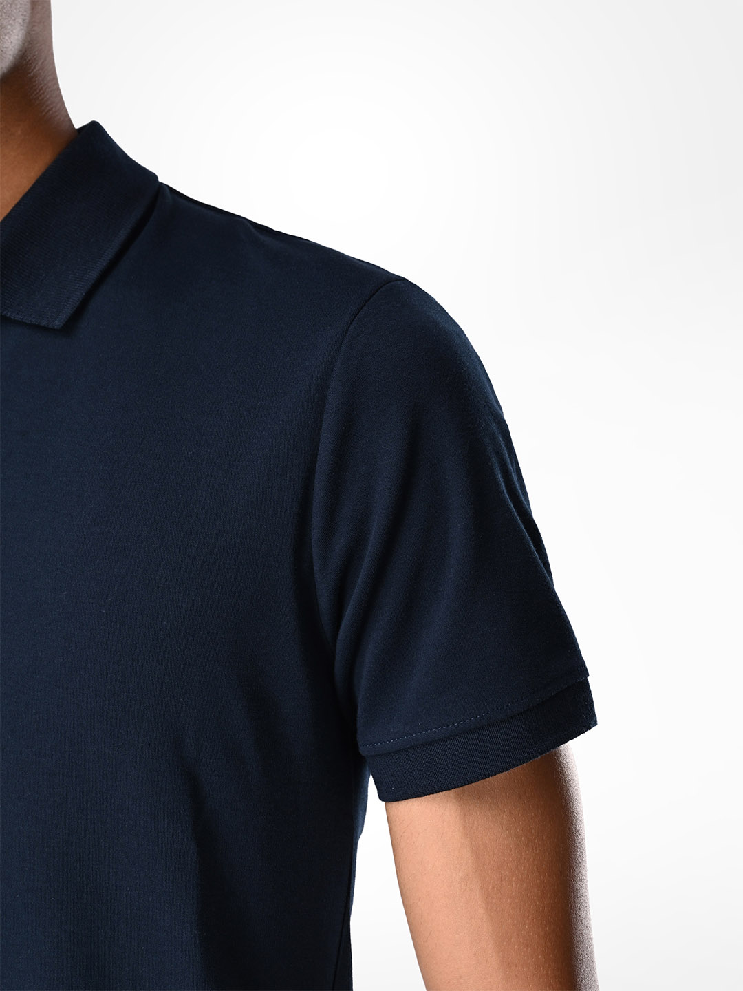 Supa Comfortable Navy Cotton Polo Cotton T-shirt (6)