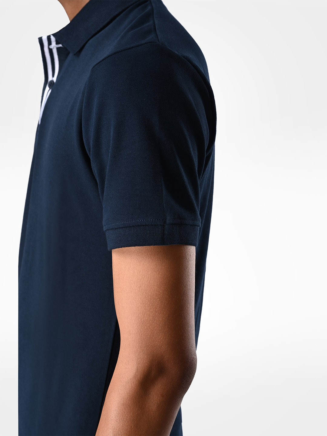 Supa Comfortable Navy Cotton Polo Cotton T-shirt (7)