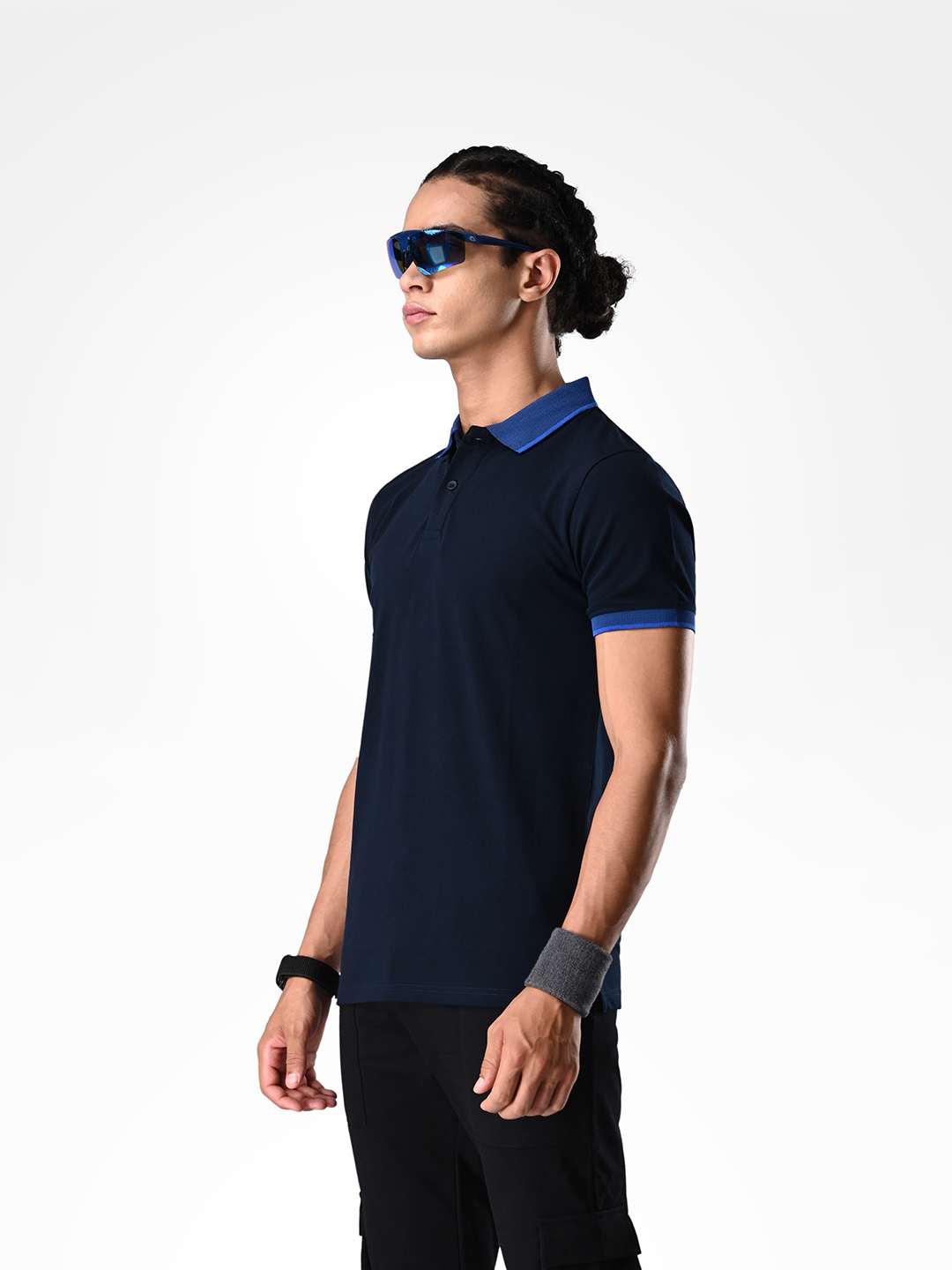 Supa Comfortable Navy Polo Polycotton T-shirt (2)
