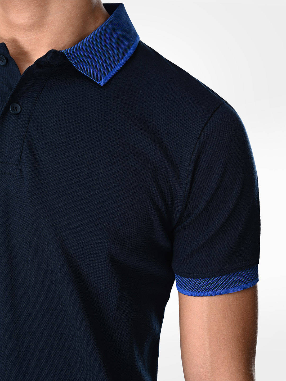 Supa Comfortable Navy Polo Polycotton T-shirt (6)