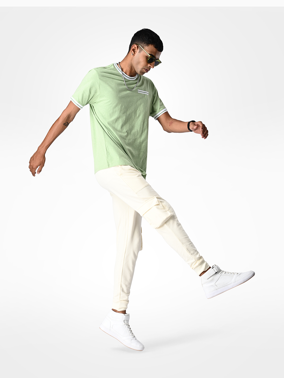 Supa Comfortable Sage Green T-shirt (7)
