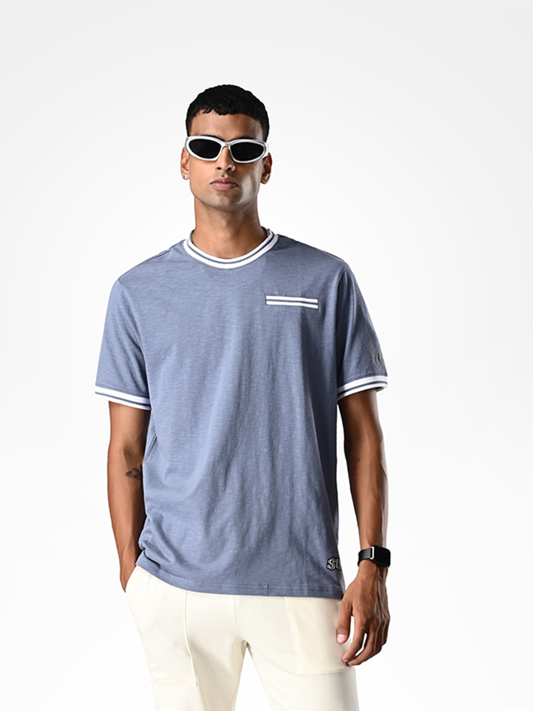 Comfortable Storm Blue T-shirt