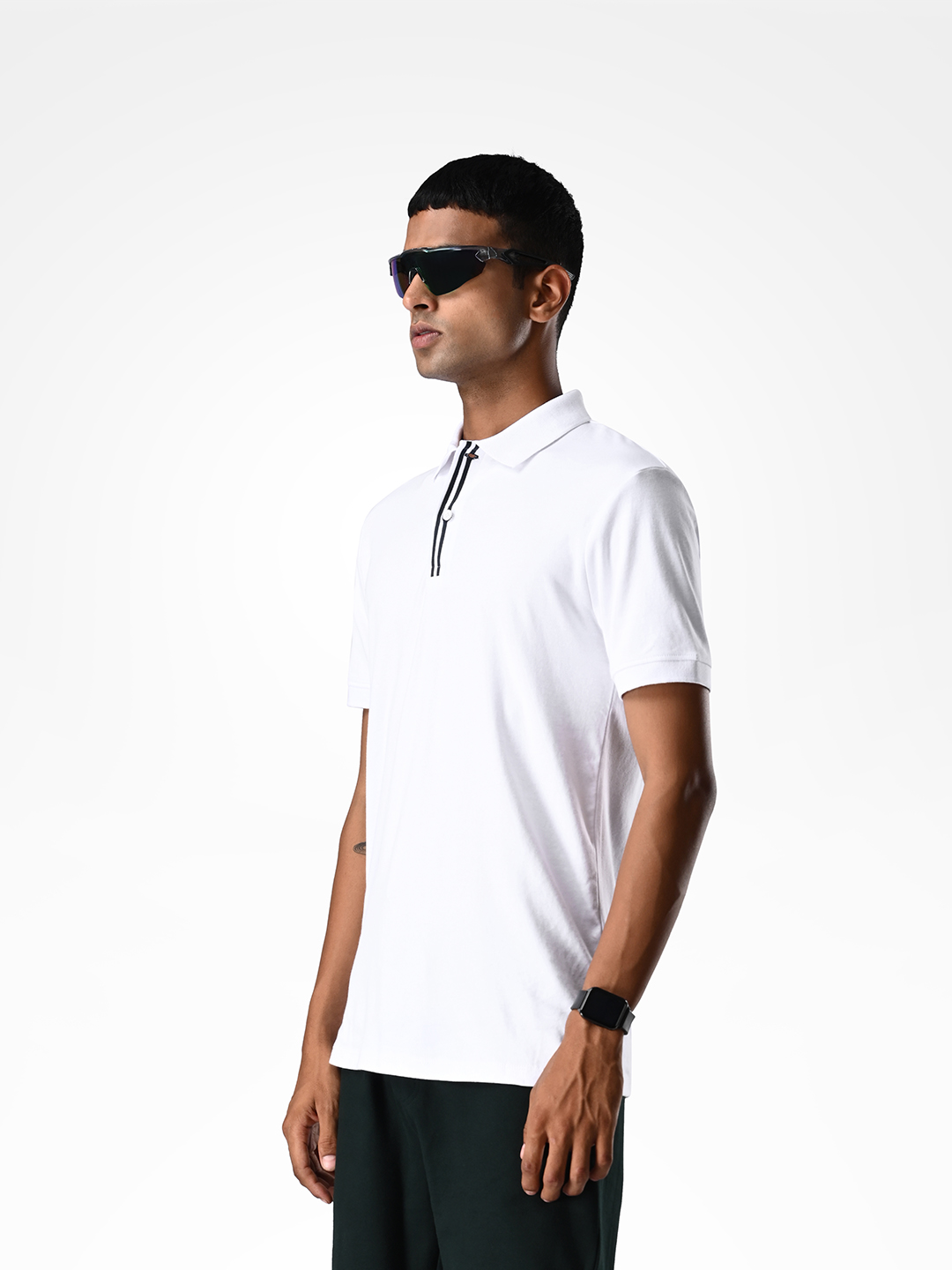 Supa Comfortable White Polo Cotton T-shirt (3)