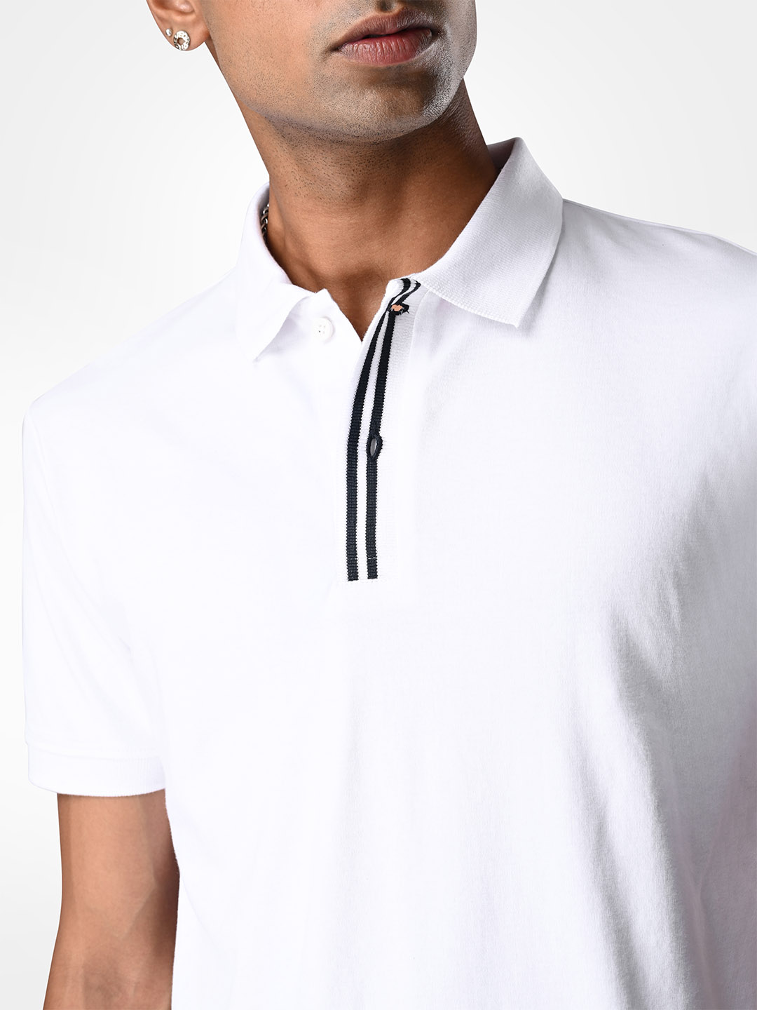 Supa Comfortable White Polo Cotton T-shirt (8)
