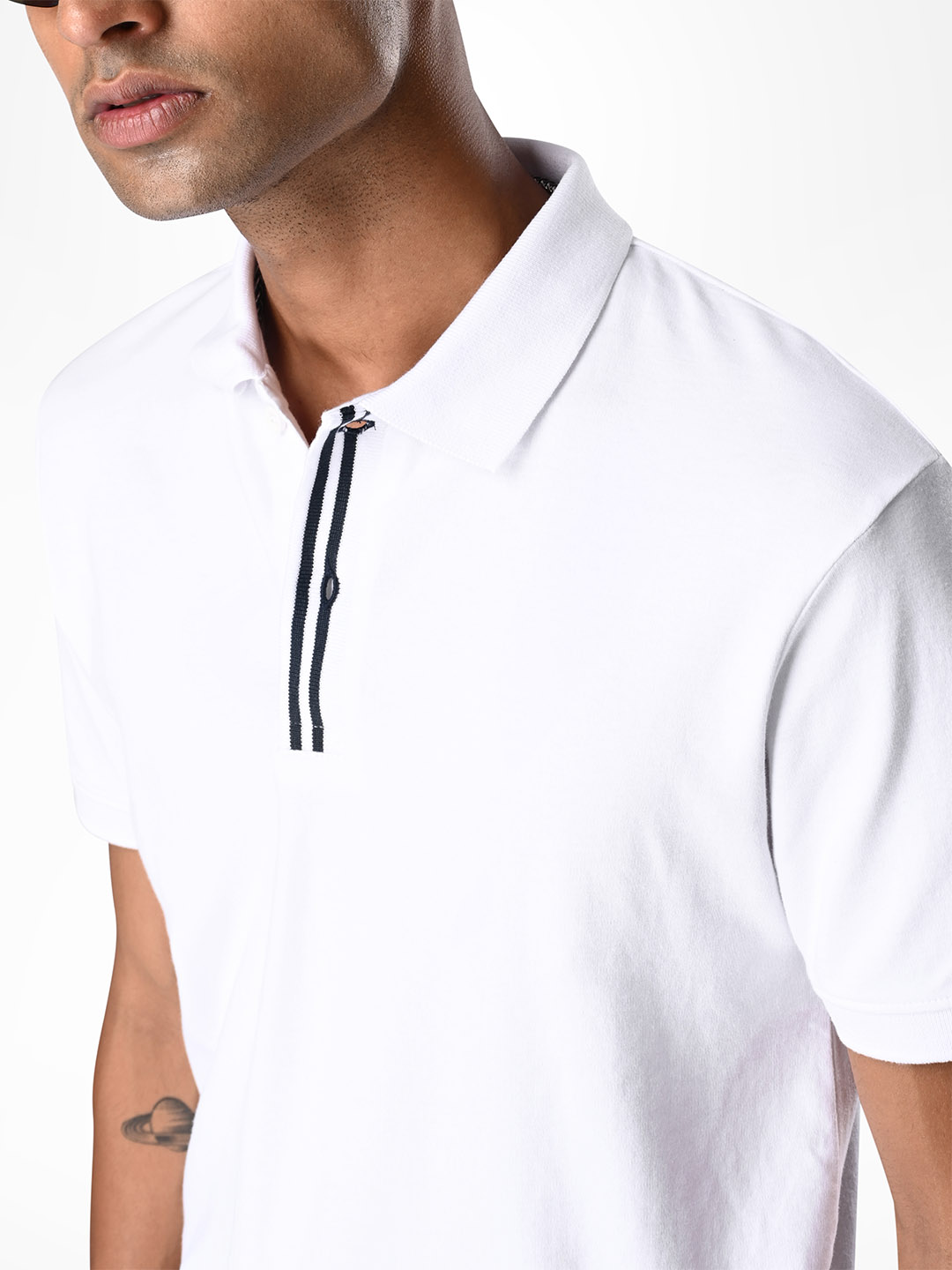 Supa Comfortable White Polo Cotton T-shirt (10)