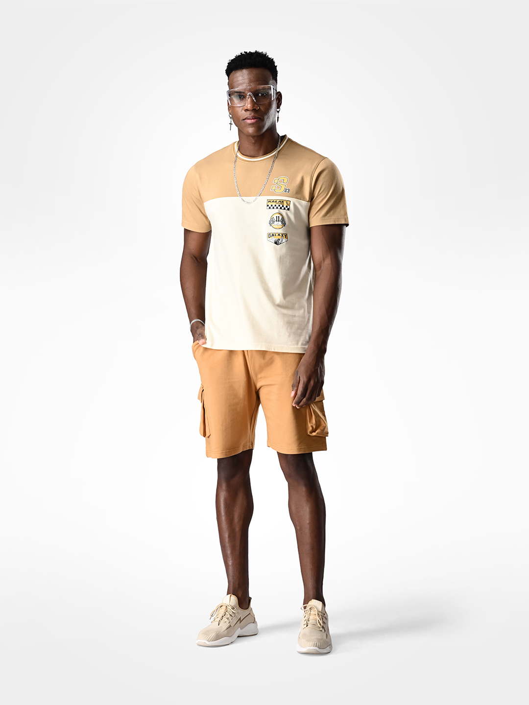 Supa Dual Tone Khakhi Beige T-shirt (8)