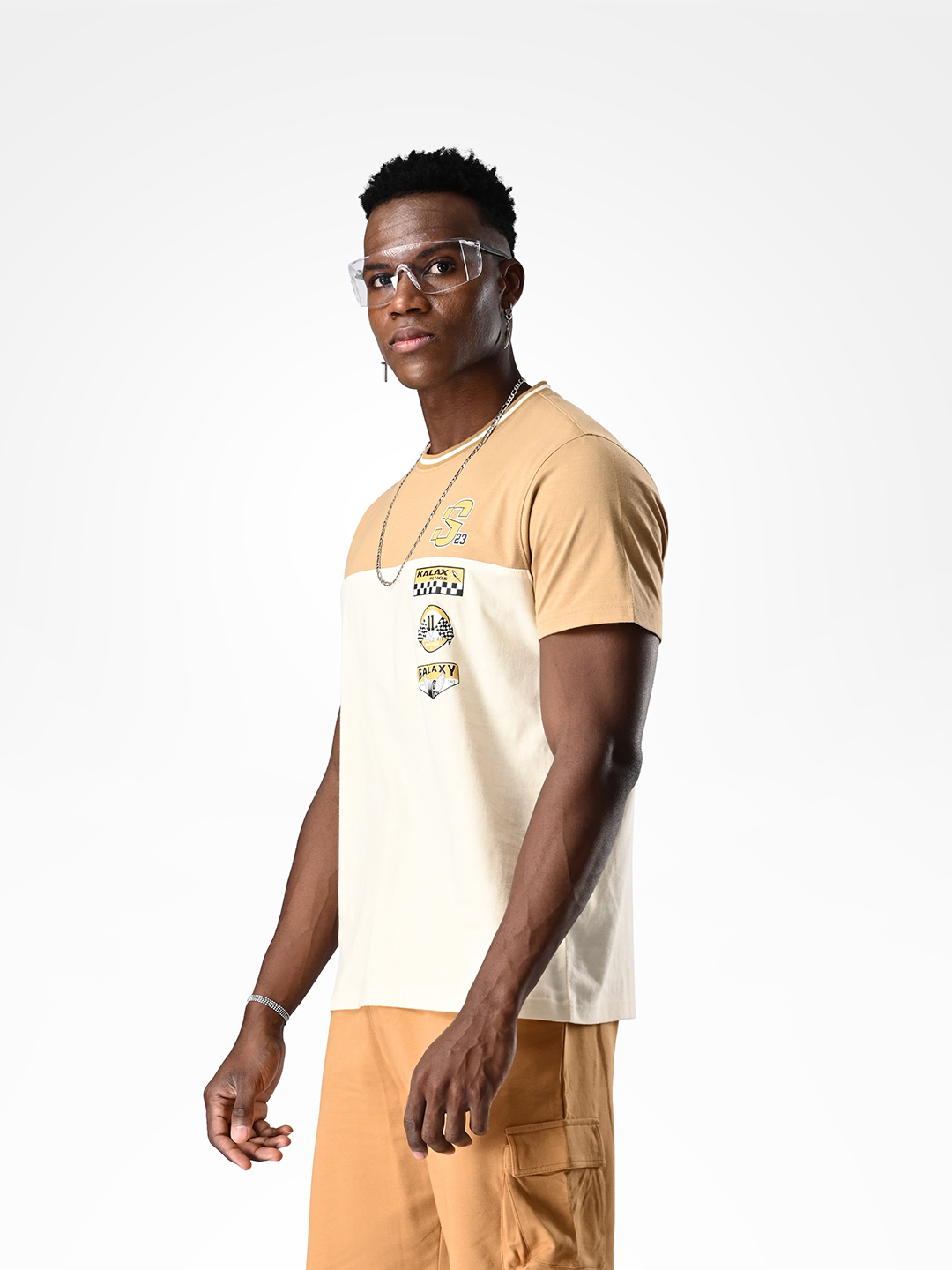 Supa Dual Tone Khakhi Beige T-shirt (2)