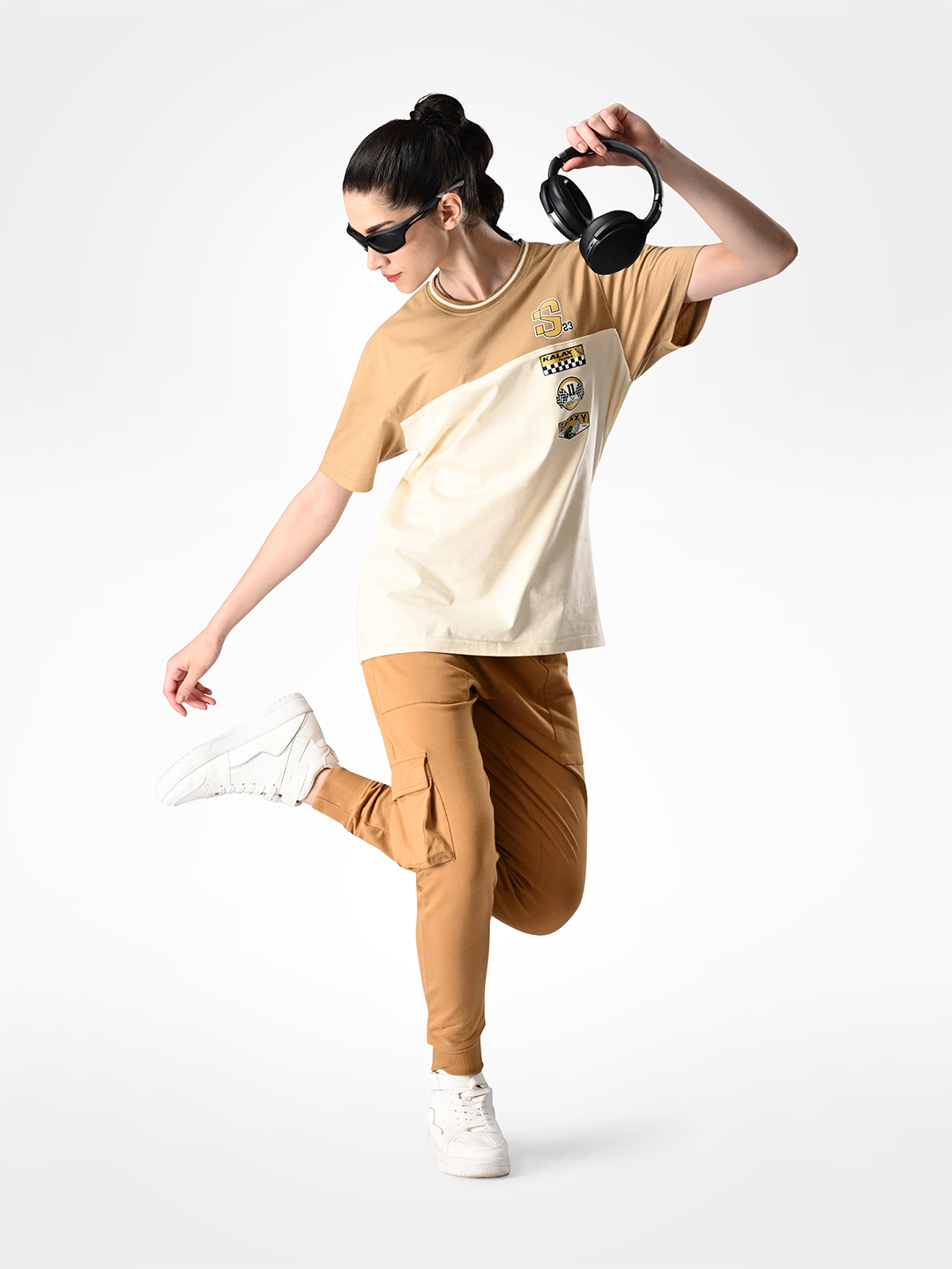 Supa Dual Tone Khakhi Beige T-shirt (9)