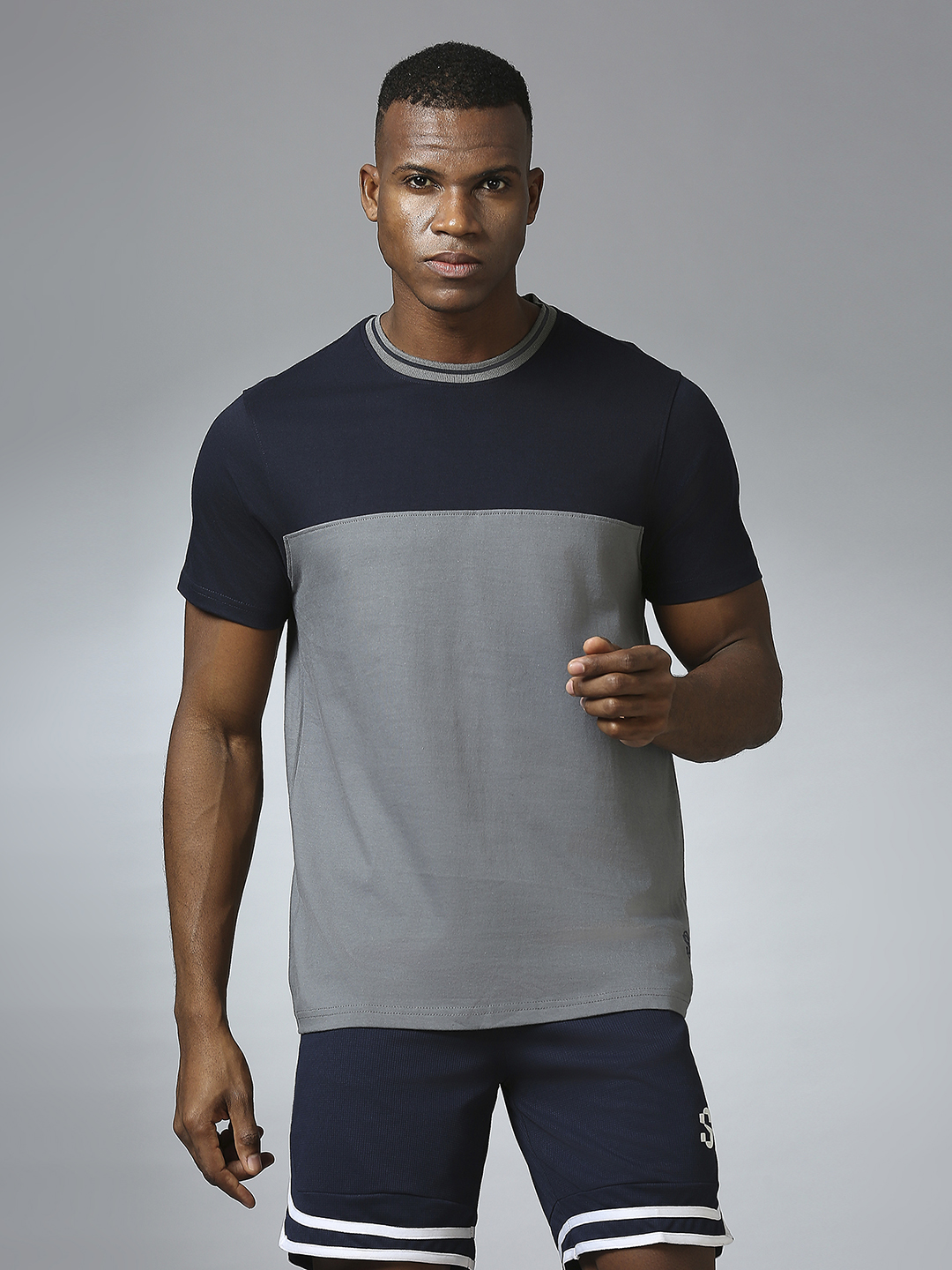 DUO Core Grey Navy T-shirt