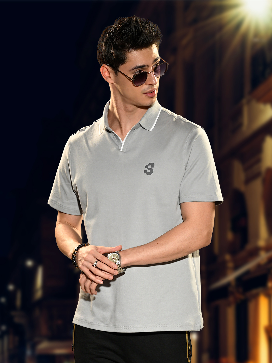 Supa Elephant Grey Polo T-shirt (3)